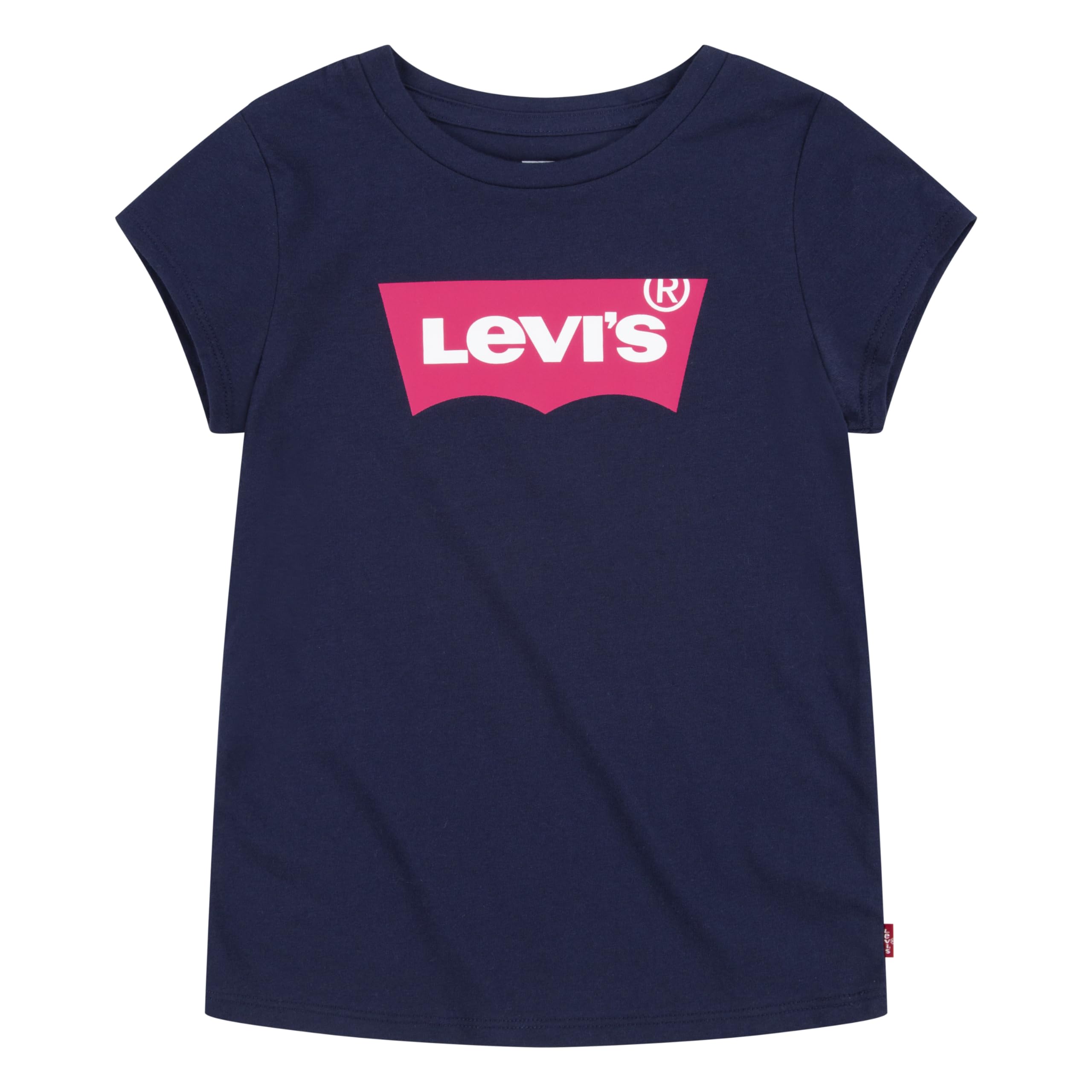 Levi's Lvg S/S Batwing Tee, T-shirt Bambine e ragazze, Blu (Peacoat/Tea Tree Pink), 2 anni