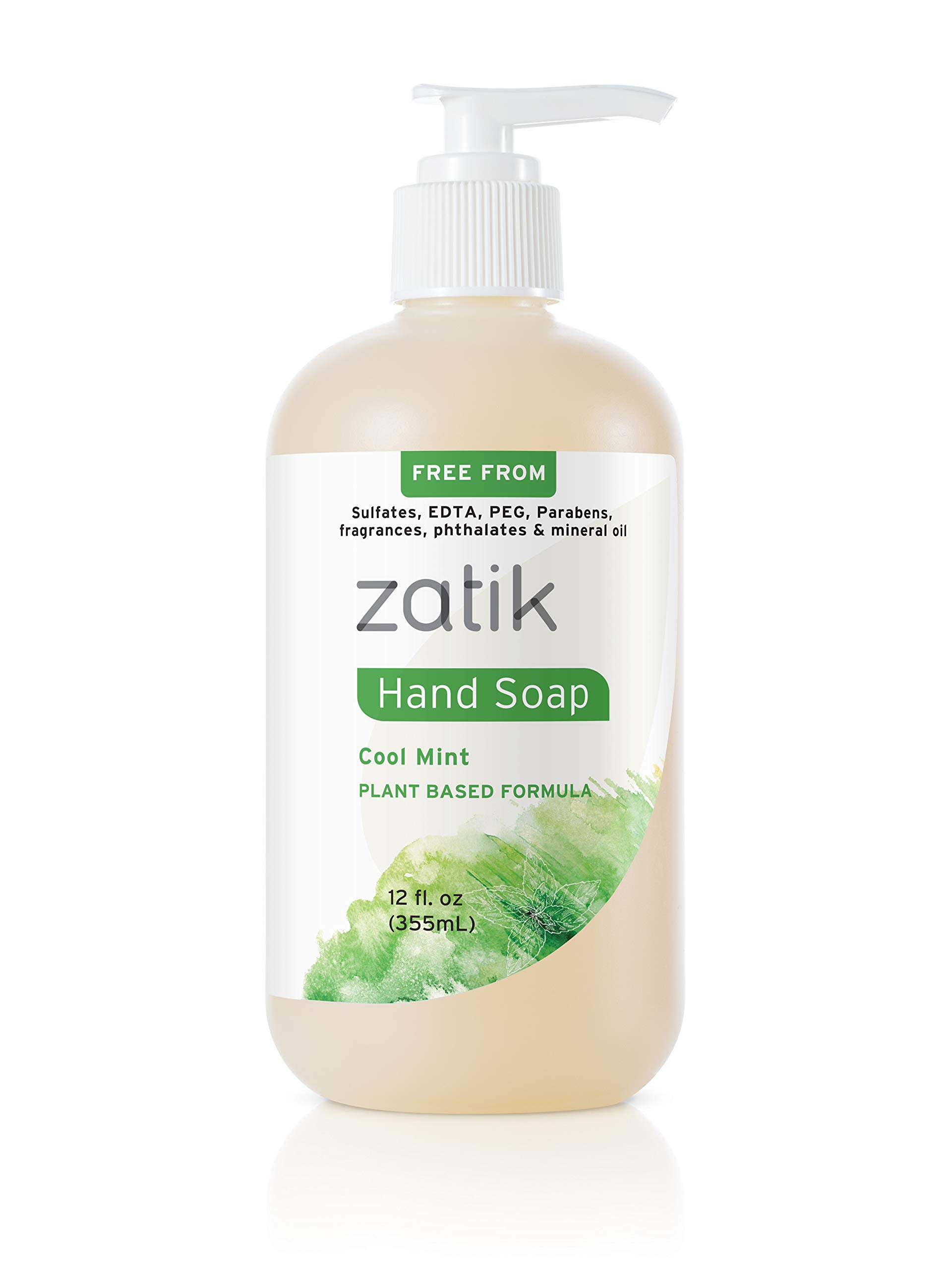Zatik Naturals Liquid Hand Soap Cool Mint Moisturizing Handwash - Pack of 6