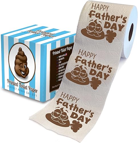 Rollo de papel higiénico impreso con pedo de dibujos animados para el Día del Padre, divertido regalo de broma, regalos lindos para papá, marido,