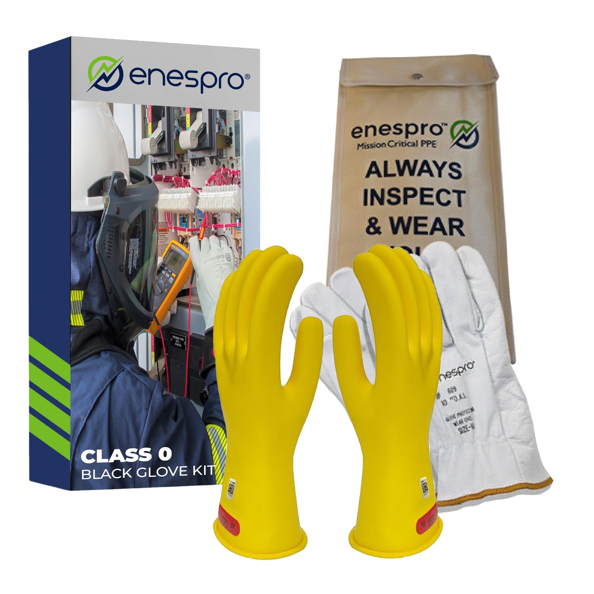 National Sicherheit Apparel kitgc010 Klasse 0 Gummi isolierend Spannung Handschuh Kit, 8, gelb, 1 bei Günstiger Preis