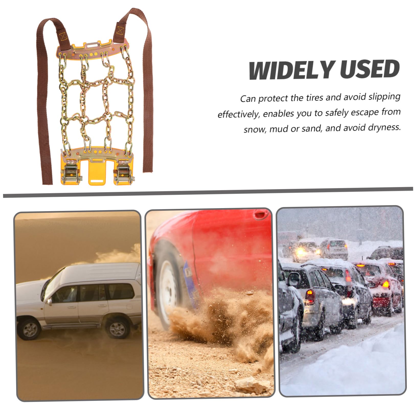 Vaguelly Catene Antiscivolo su per Neve Suv Pneumatici Auto Regolabili da Design Alta Durabilità in Acciaio Ninesquare per Viaggi Outdoor Fango