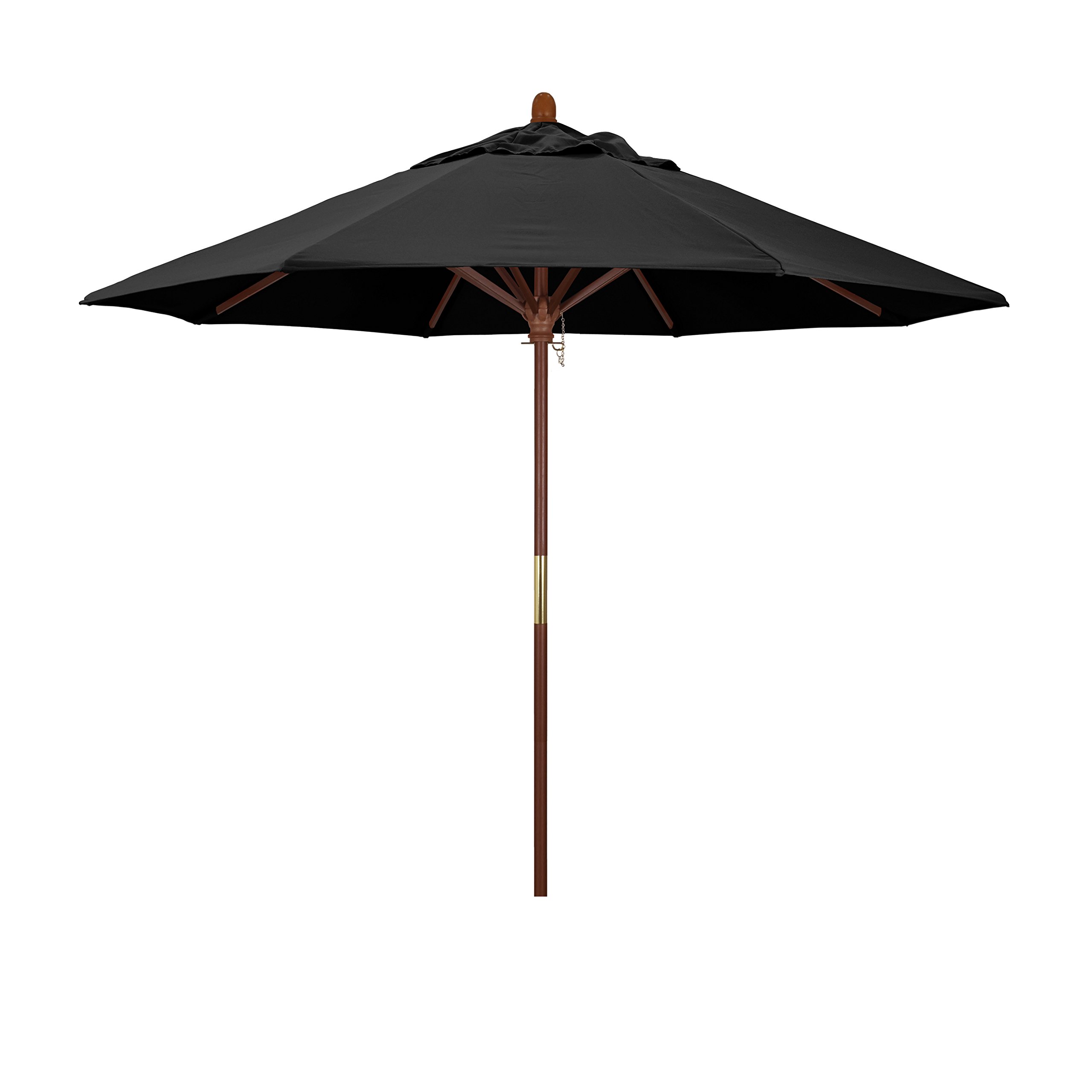 California Umbrella 9' Round Hardwood Frame Market Umbrella, Stainless Steel Hardware, Push Open, Black Olefin : Chandeliers : Patio, Lawn & Garden