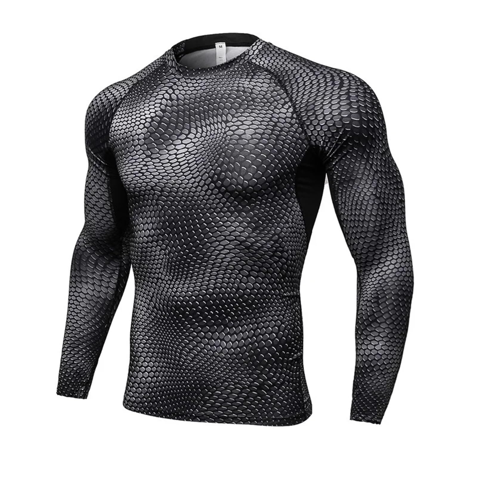 Uomo Fitness Corsa Allenamento Camicie a Maniche Lunghe Stretto Elastico Abbigliamento ad Asciugatura Rapida Camicia da Palestra Canotte atletiche per Ciclismo Fitness Allenamento Sportiva