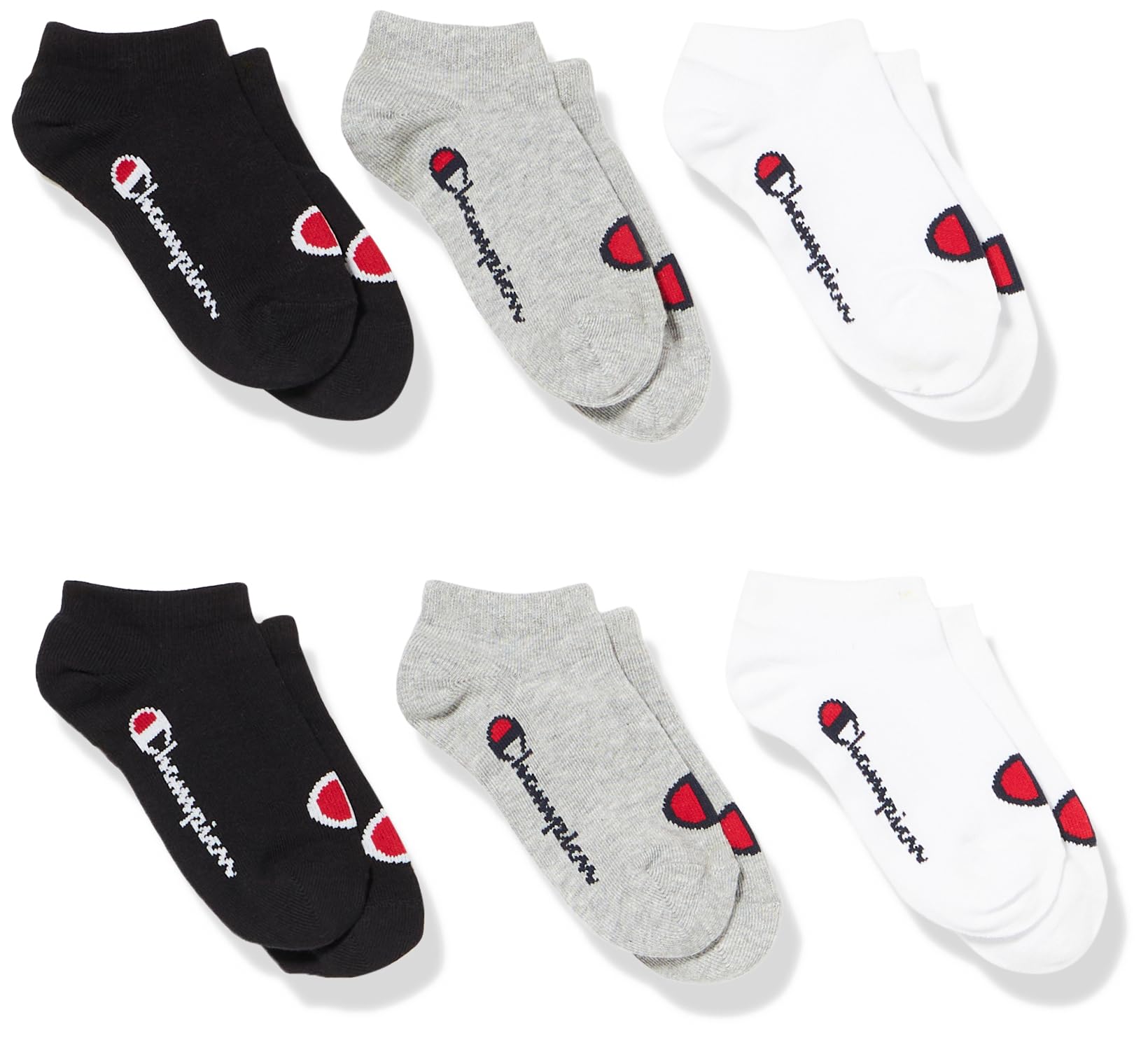 Champion BASICS NOS Accessories Junior 6-Pack Socks, Sneaker, Navy Blue