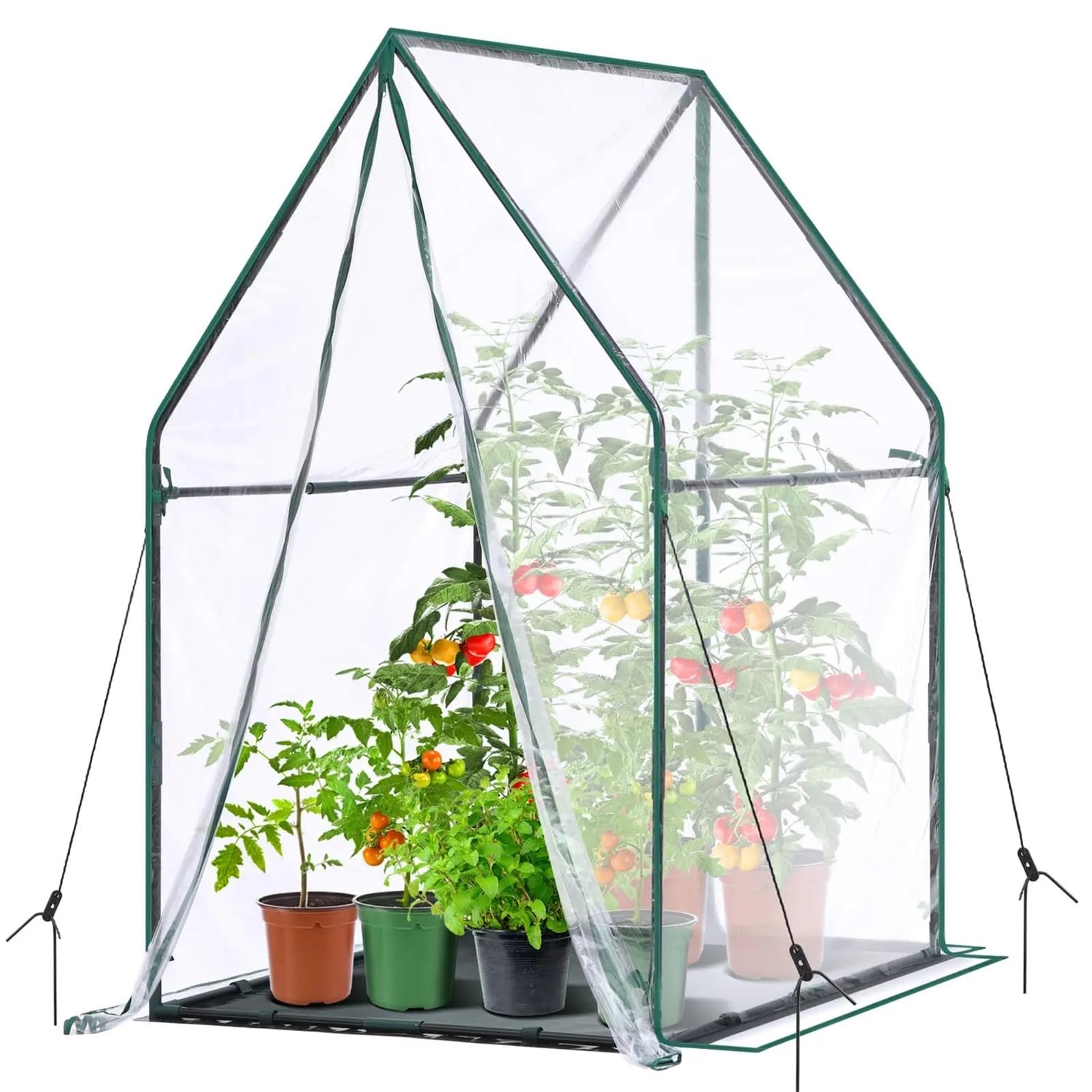 Invernaderos Jardín Mini invernadero for interior y exterior, invernadero portátil de mesa con almohadilla impermeable for cultivo de plantas pequeñas Invernadero de Jardín(36 x 36 x 58.5 inch)
