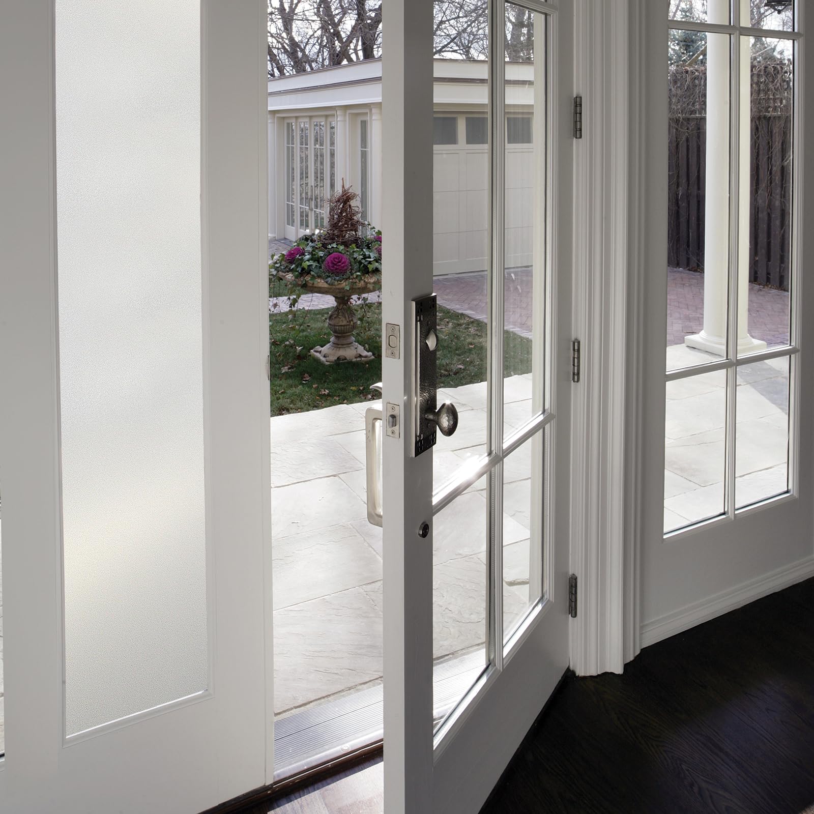 Artscape Etched Glass Sidelight 12 x 83 Inch Window Film, Made in USA – Provides Decorative Privacy, Non-Adhesive, Etched Frosted Glass Pattern, UV Protection, Easy to Apply and Removable