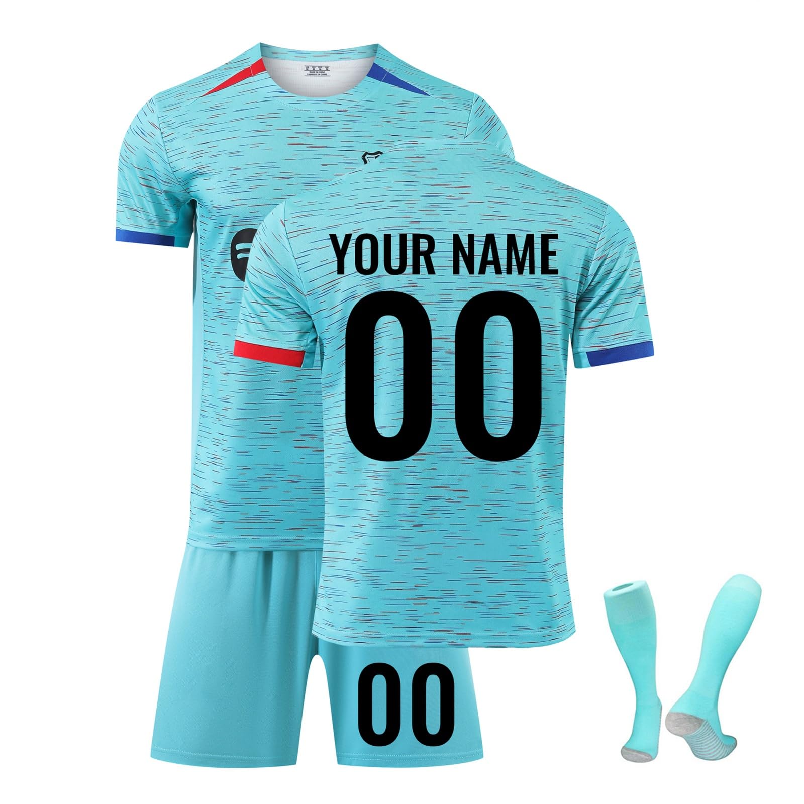 24/25 Home & Away Kids Football Kit Set, Customise With Name & Number, For Football Fans (Adults & Youth)(2324-Away 2)