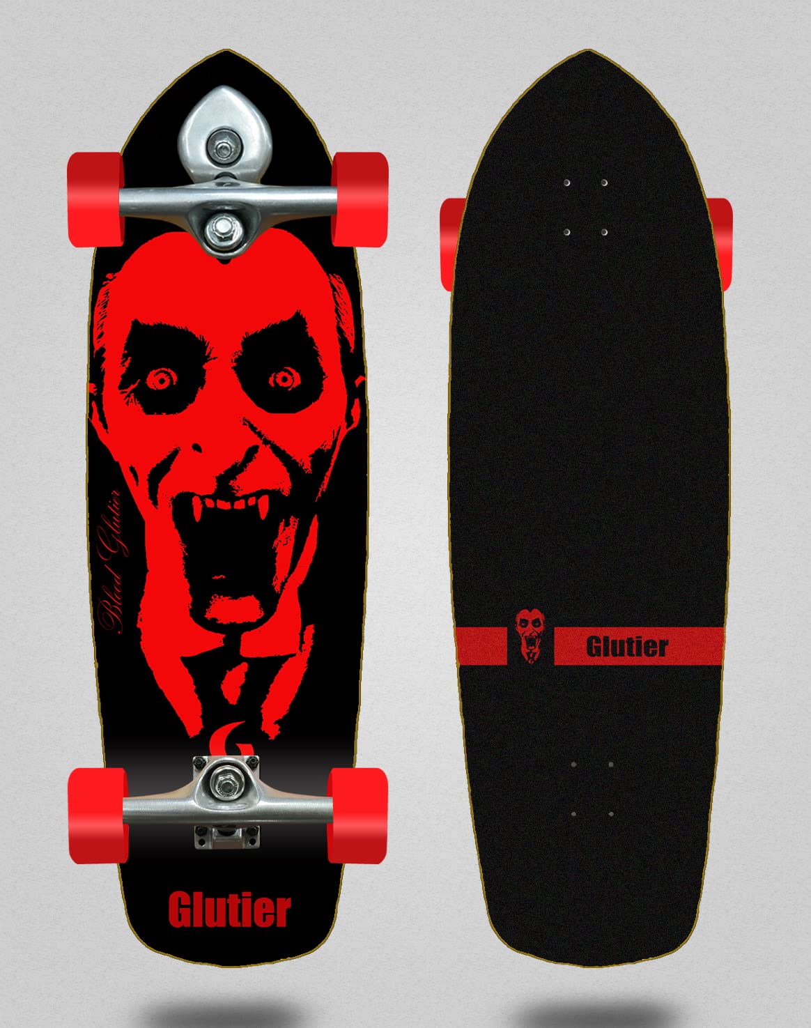 Surfskate Complete with Buri Trucks - Skate Surf Castle King 34