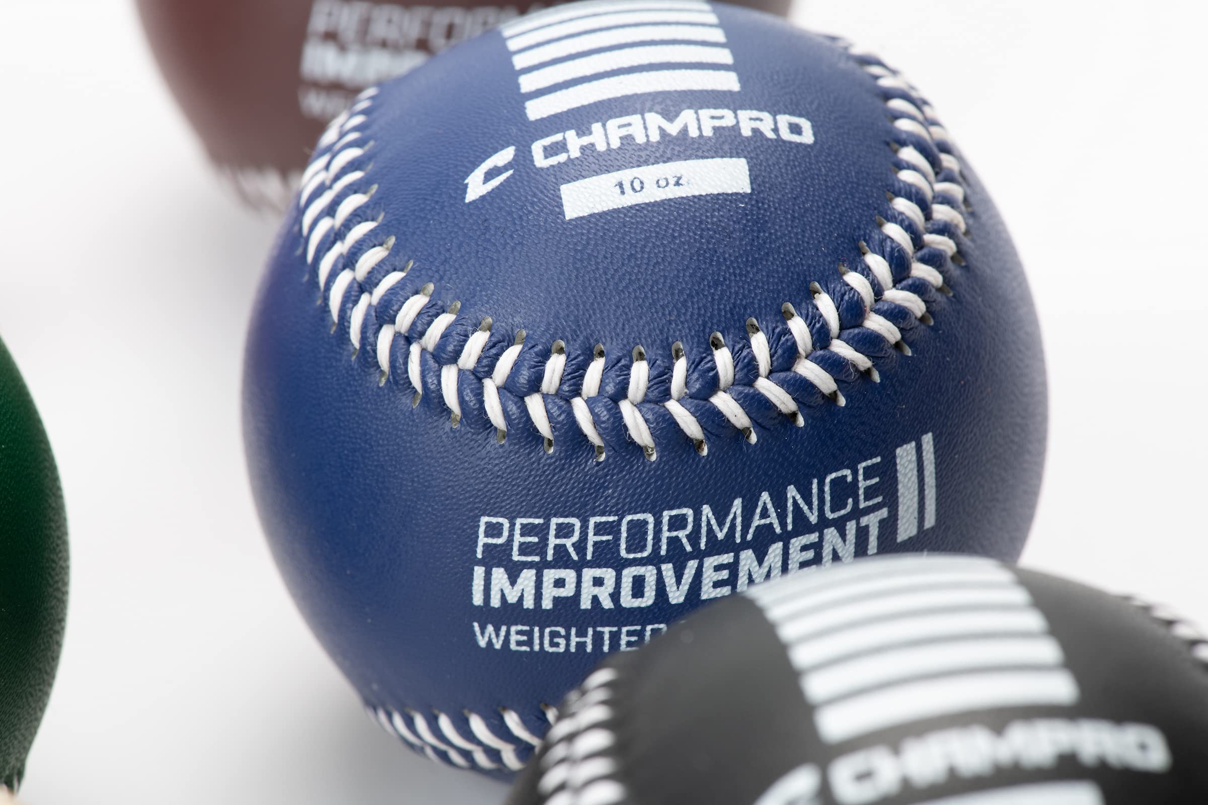 Champro Training Baseballs 9-Inch Set of 6 Red Maroon Green Yellow Blue Black