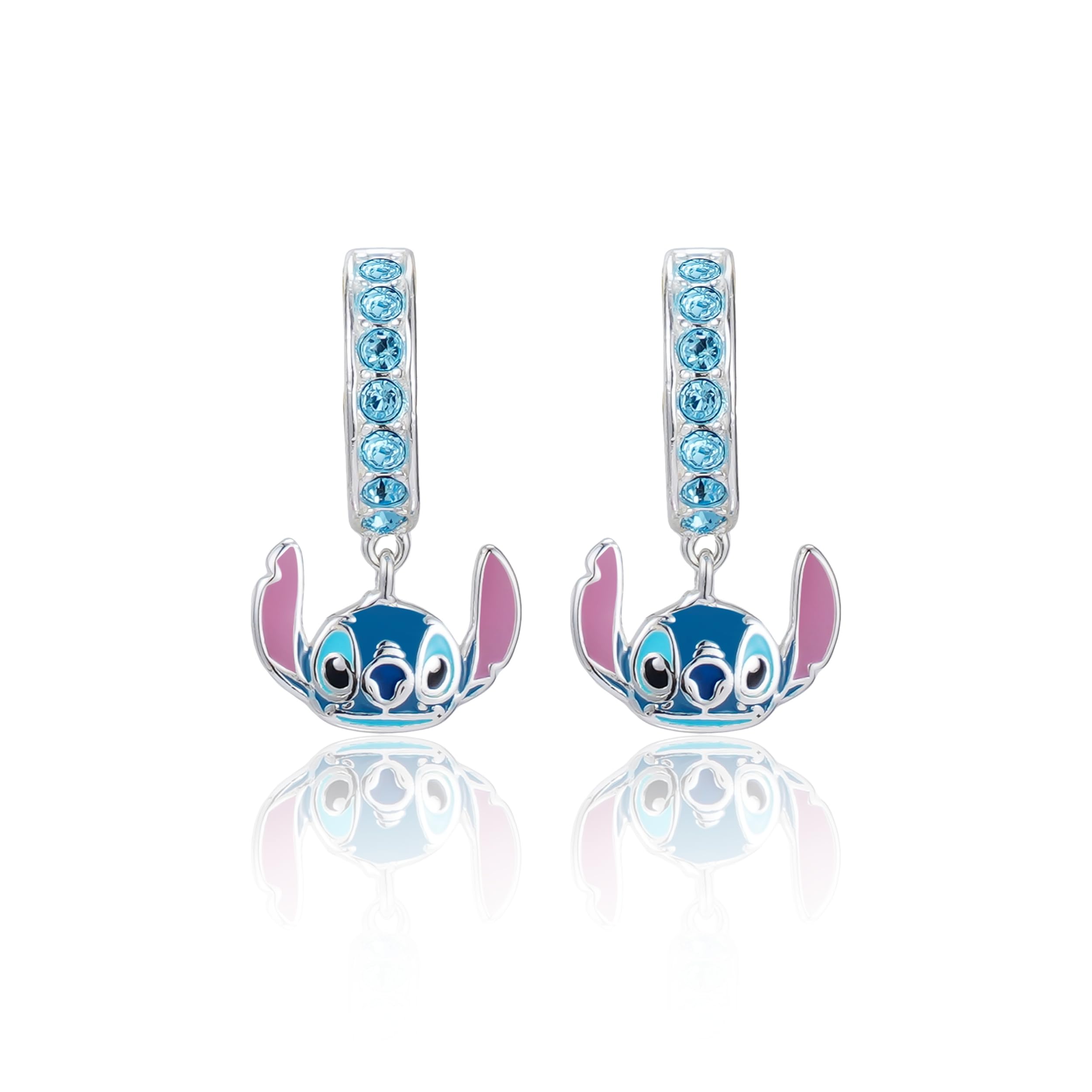 Orecchini a cerchio Disney Stitch in Argento per Bambine, misura unica, Gioielli Disney