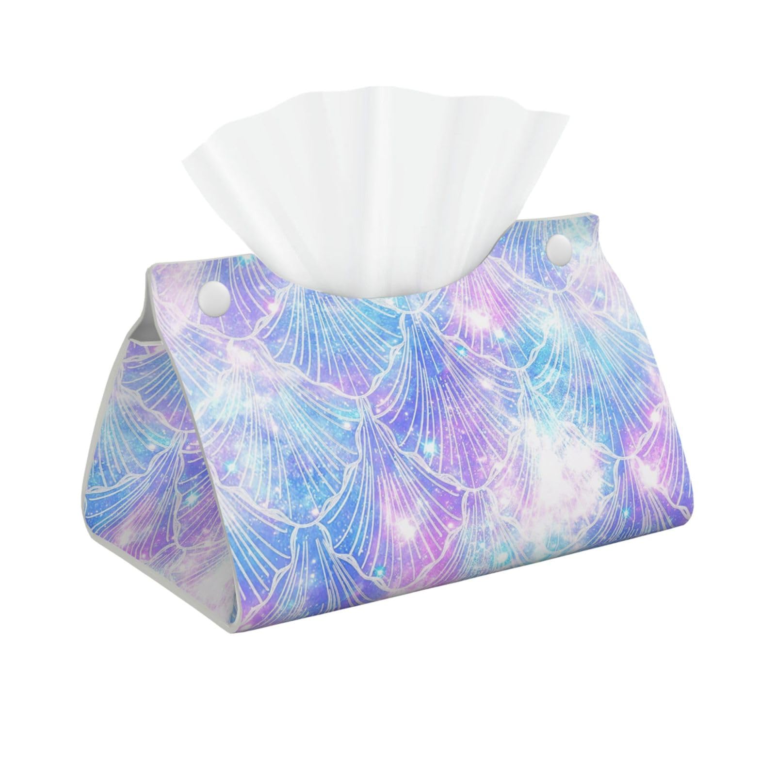 Mermaid Scale Print Long Tissue Box Cover Tissue Dispenser Box For Living Room, Office, Car, Bathroom