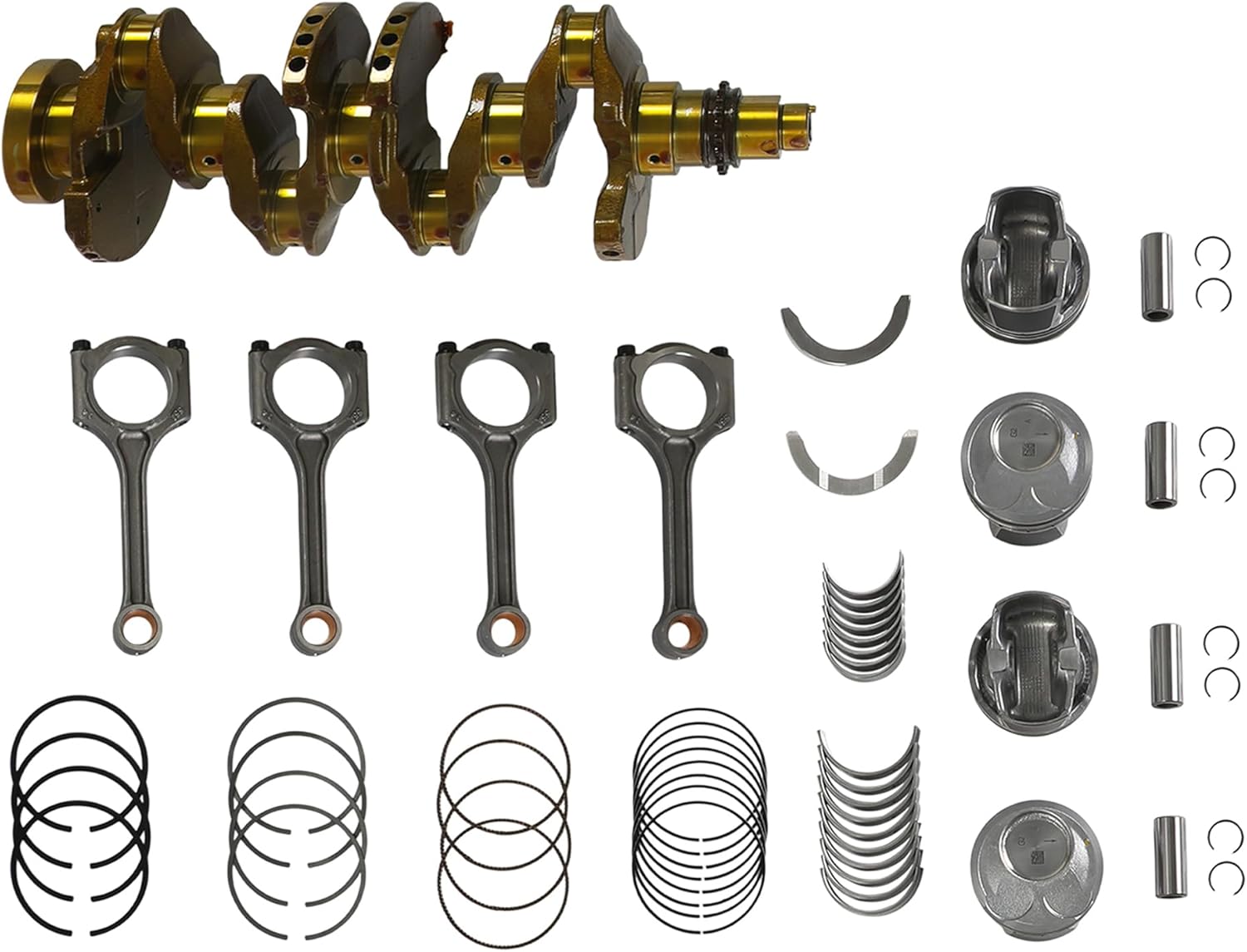 G4NC 2.0L Engine Overhaul Rebuild Kit w/Crankshaft Piston kit Timing chain kit Fit For Tucson Elantra Kia Sonata Sportage Forte Carens Soul 2.0L 2011-2022 Replaces#23040-2E000