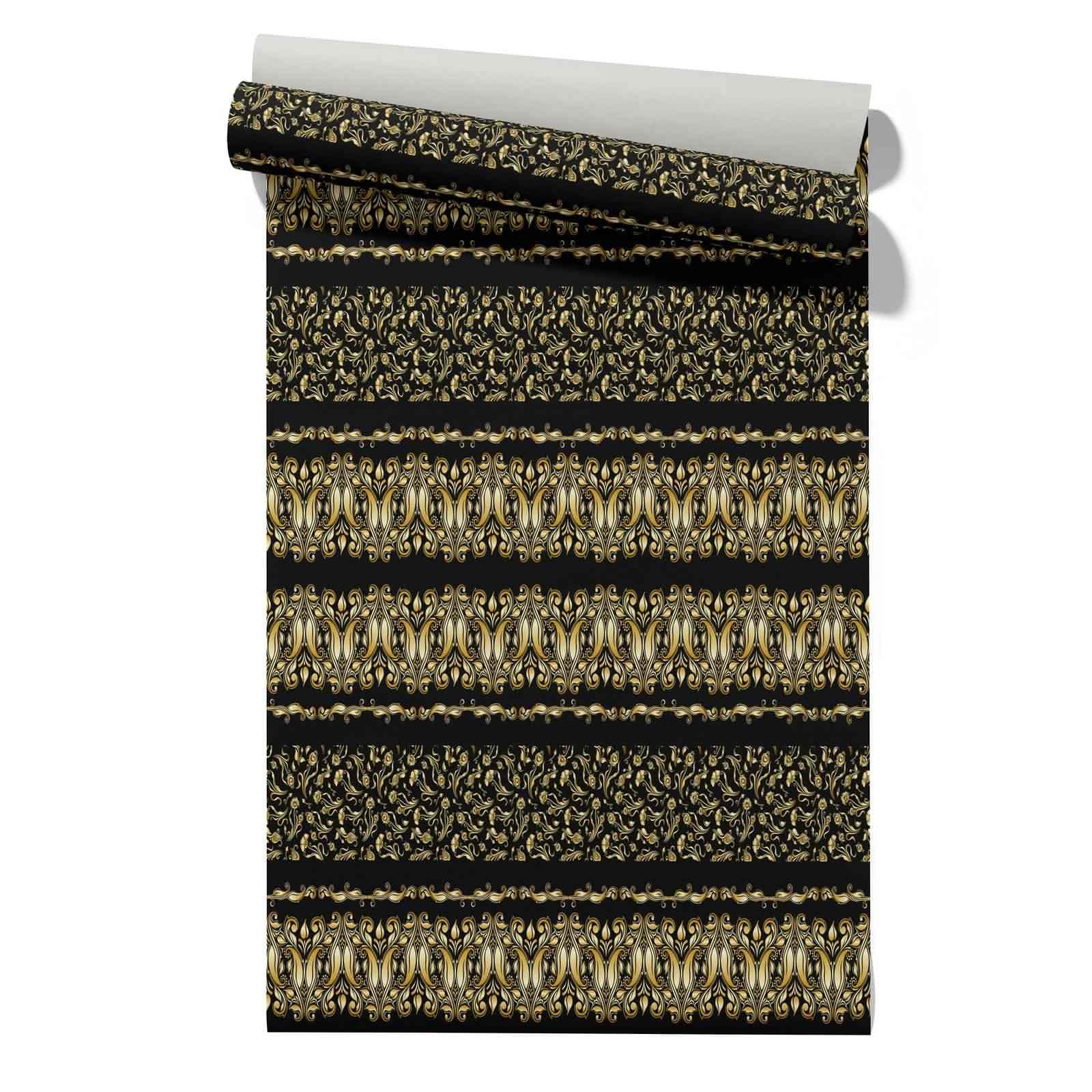 CEVAN Living Room Wallpaper Feature 3D Paste European Retro Pattern Stylish and Elegant 45x300cm