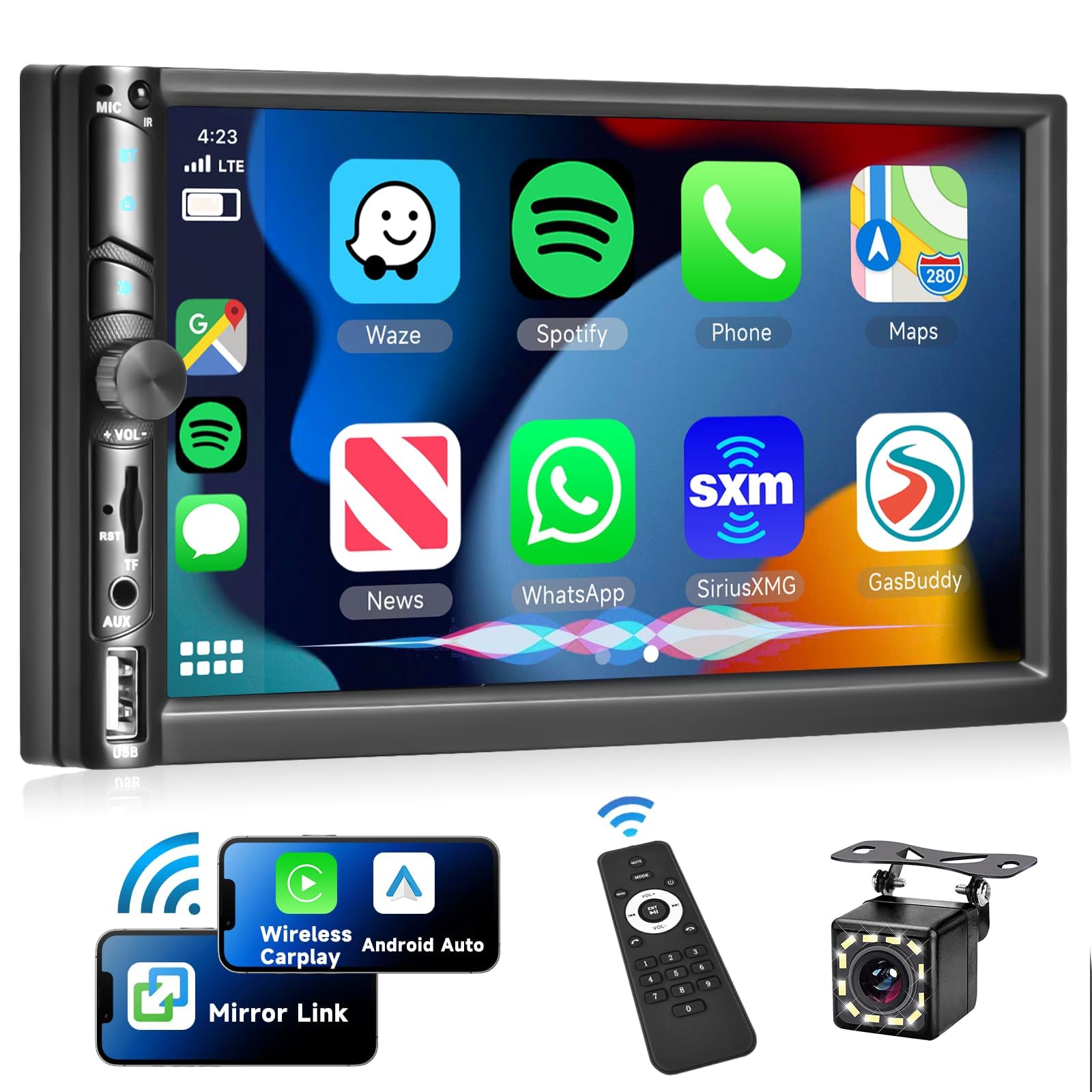 Autoradio 2 Din VECHTEL 7'' Avec CarPlay & Android Auto Sans Fil – Écran Tactile, Bluetooth, Navigation, Caméra Recul - 3