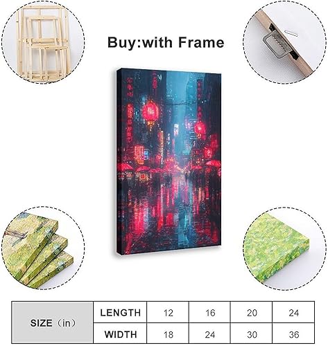 Miniatura 2 de XAHOR Cyberpunk Pixel Art Print  Retro Futuristic Neon City  Vaporwave Digital Wall Decor Art Wall Decoration Poster Family Bar Restaurant Garage