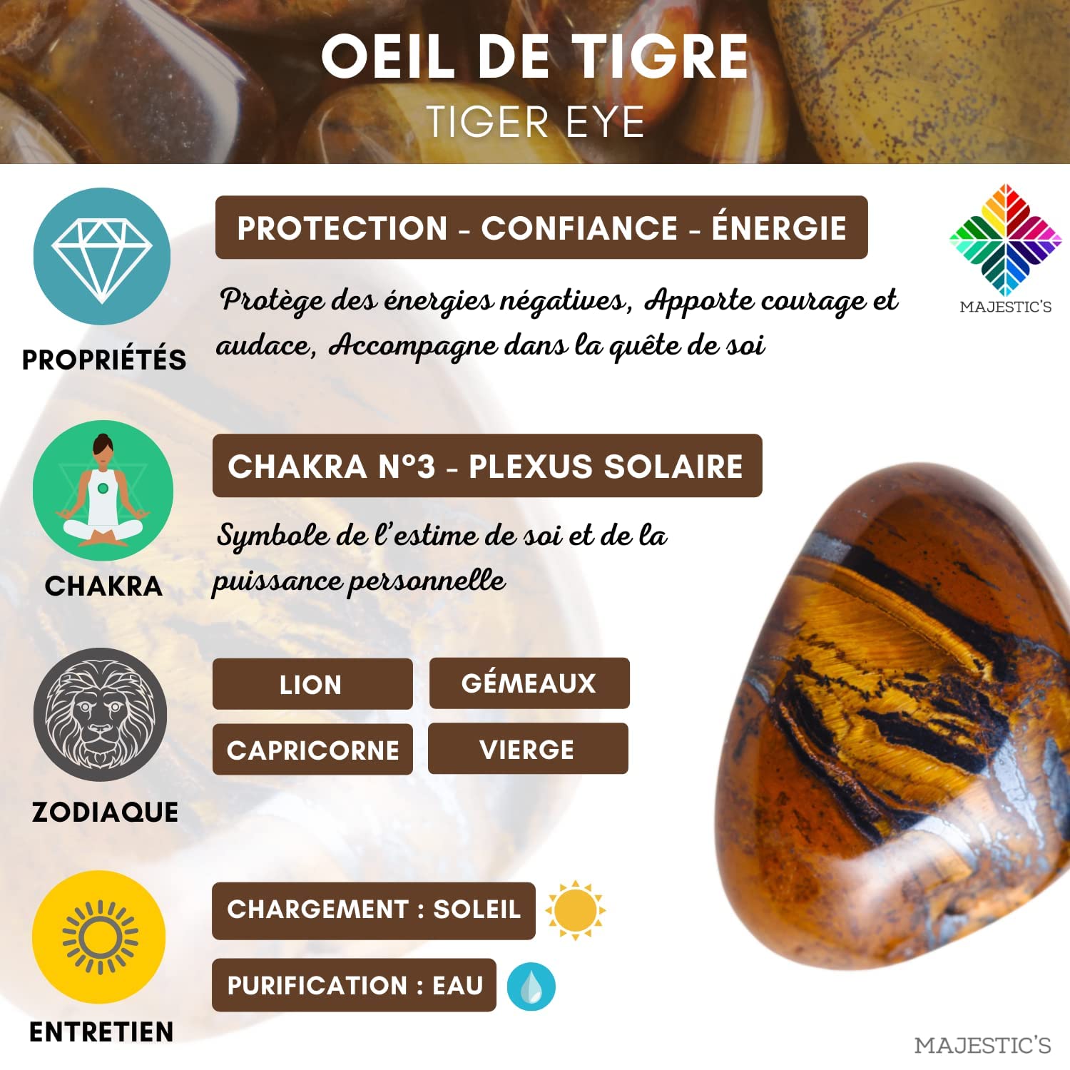 Runes Divinatoires VIKINGS - Pack de 25 Runes en Pierres Naturelles d’Oeil de Tigre Gravées (2 cm x 1 cm) + Sac Noir + Ebook Pratique (PDF) - Alphabet Runique Futhark parfait pour Divination, Voyance