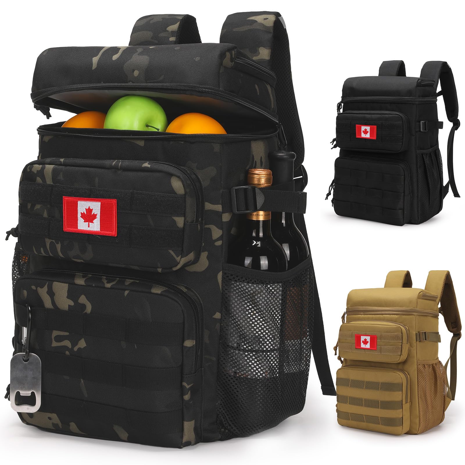 Tactical Backpack Cooler,Soft Lightweight Leakproof Cooler Backpack,Insulated Cooler Bag,Portable Soft Cooler Bag Waterproof for Travel, Camping