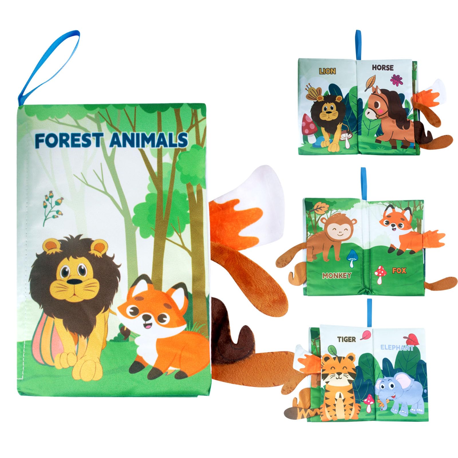SSKHE Libros para bebés 0-12 meses Libro de tela Sensorial suave Juguetes para bebés Tela muy Contrastada Libro de tacto y arruga para niños niñas recién nacido Juguete de cochecito