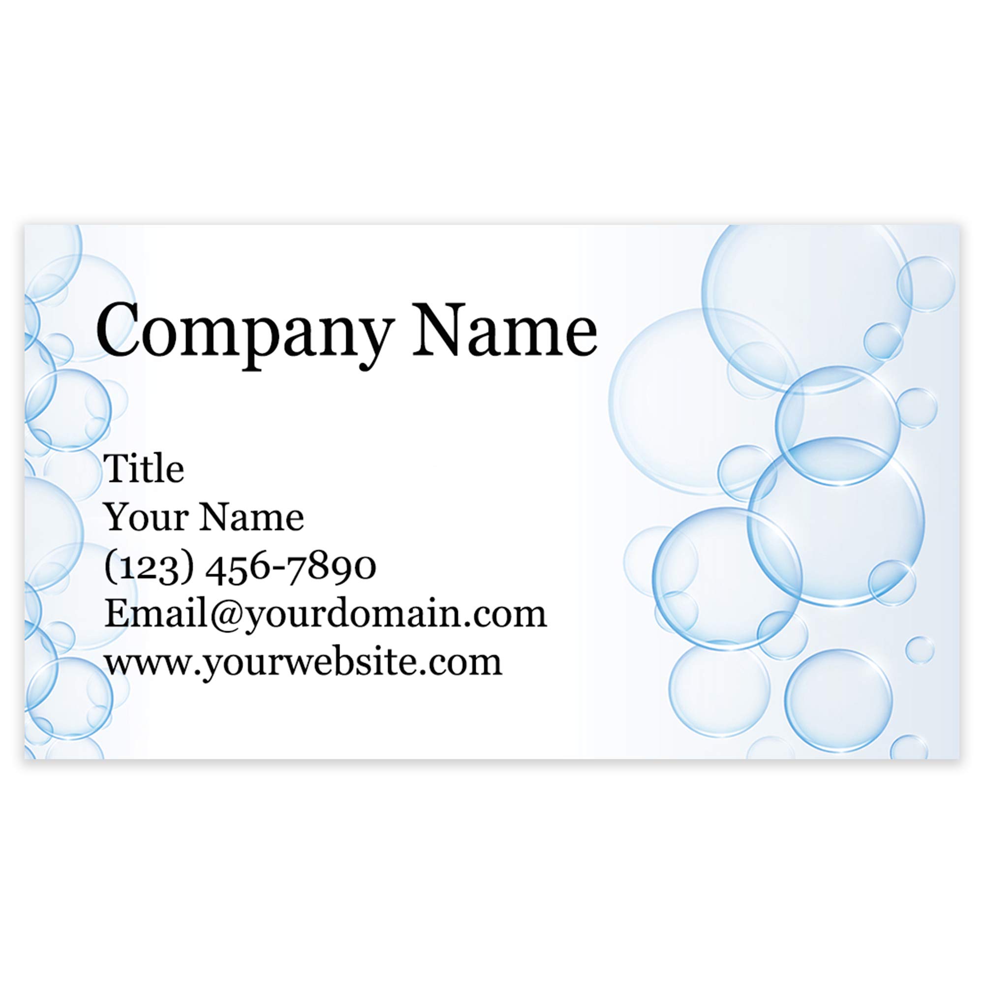 DISCOUNTCARDSTOCK.COM Premium Personalized Business Cards - 3.5 x 2 inches, 100 Sheets, Recycled Paper, 14Pt, 28Pt, Bubbles, Same Day Shipping