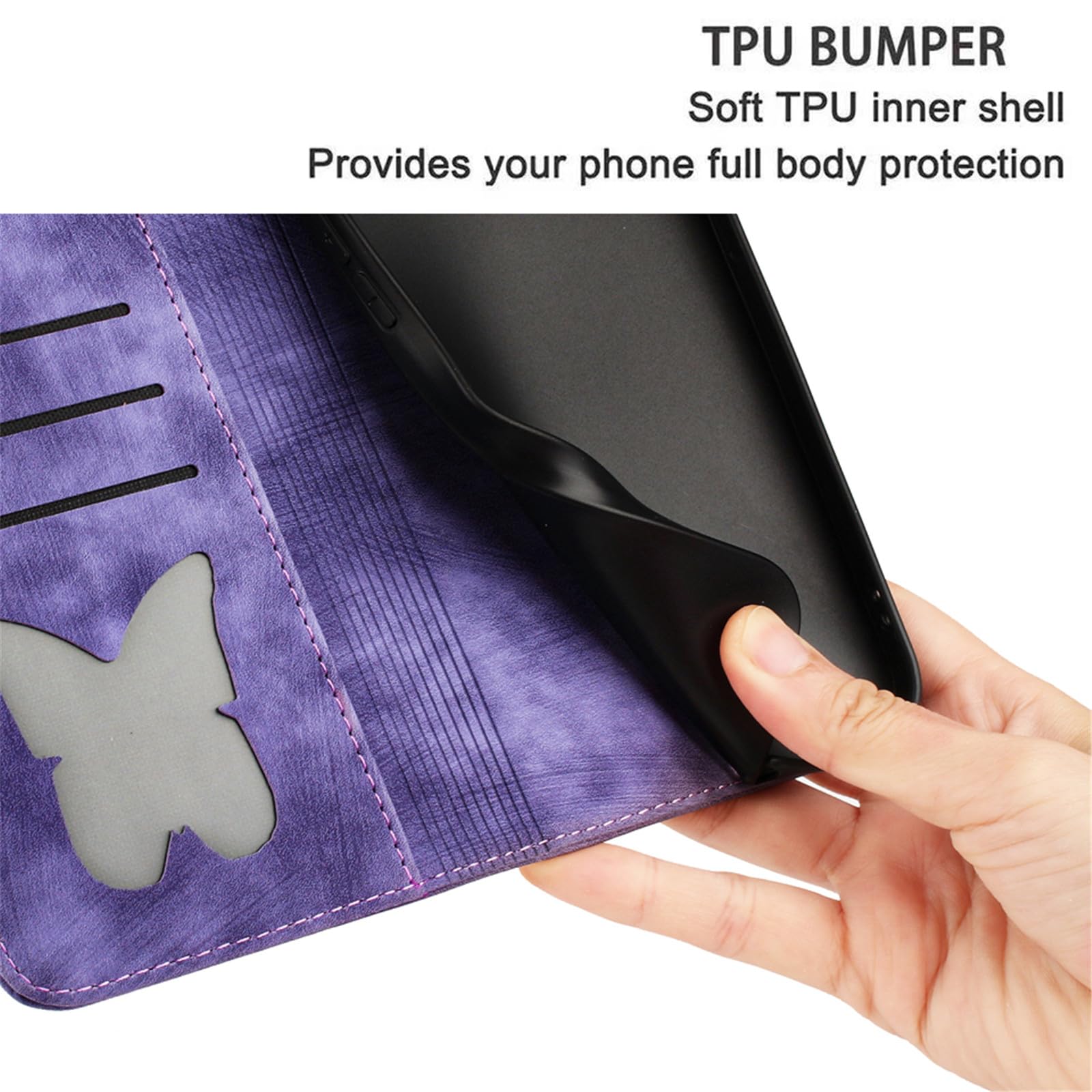 Amazon.com: XYX Wallet Case for iPhone 14, Butterfly Cat Pattern