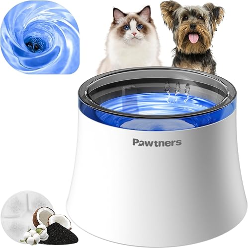 Pawtners Fuente de agua para perros, dispensador de agua para perros de 1 galón para gatos pequeños, medianos y grandes, cuenco automático de agua