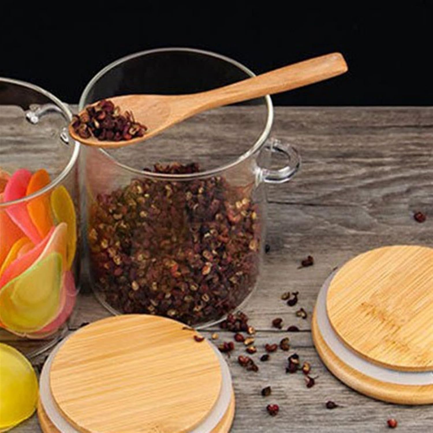 Sugar Bowls Sugar Bowl, Transparent Glass Jar for Kitchen Storage