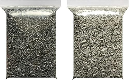 2 bolsas20000 piezas de 0.102in Mini Perler Hama Cuentas Gris y Gris Claro Educación para Niños DIY Hecho a Mano Diseños 3D Cuentas Fusibles