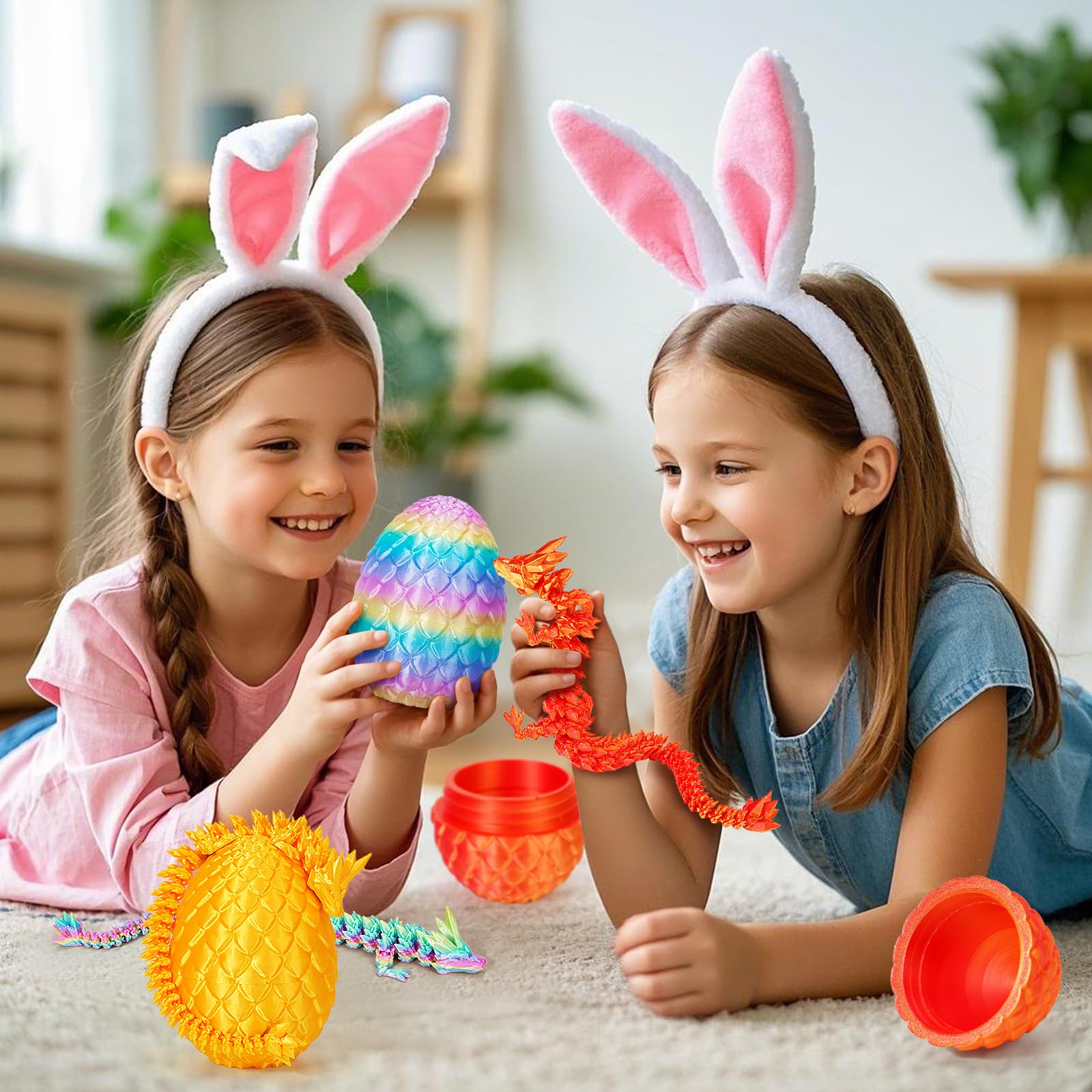 TBOLINE 30,5 cm 3D nadruk 3D smocze jajko, fajna przegubowa zabawka ze smokiem w jajku niespodzianka, dinozaury Fidget Toy dla chłopców, dzieci i młodzieży