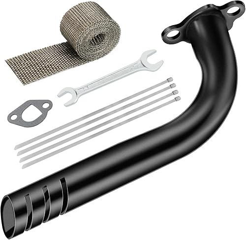Kit de tubo de escape de cabezal mejorado para Predator 212cc 196cc 6.5HP GX160 GX200 Coleman Mini Bike BT200X CT200U CT200U-EX KT196 Go Kart Baja