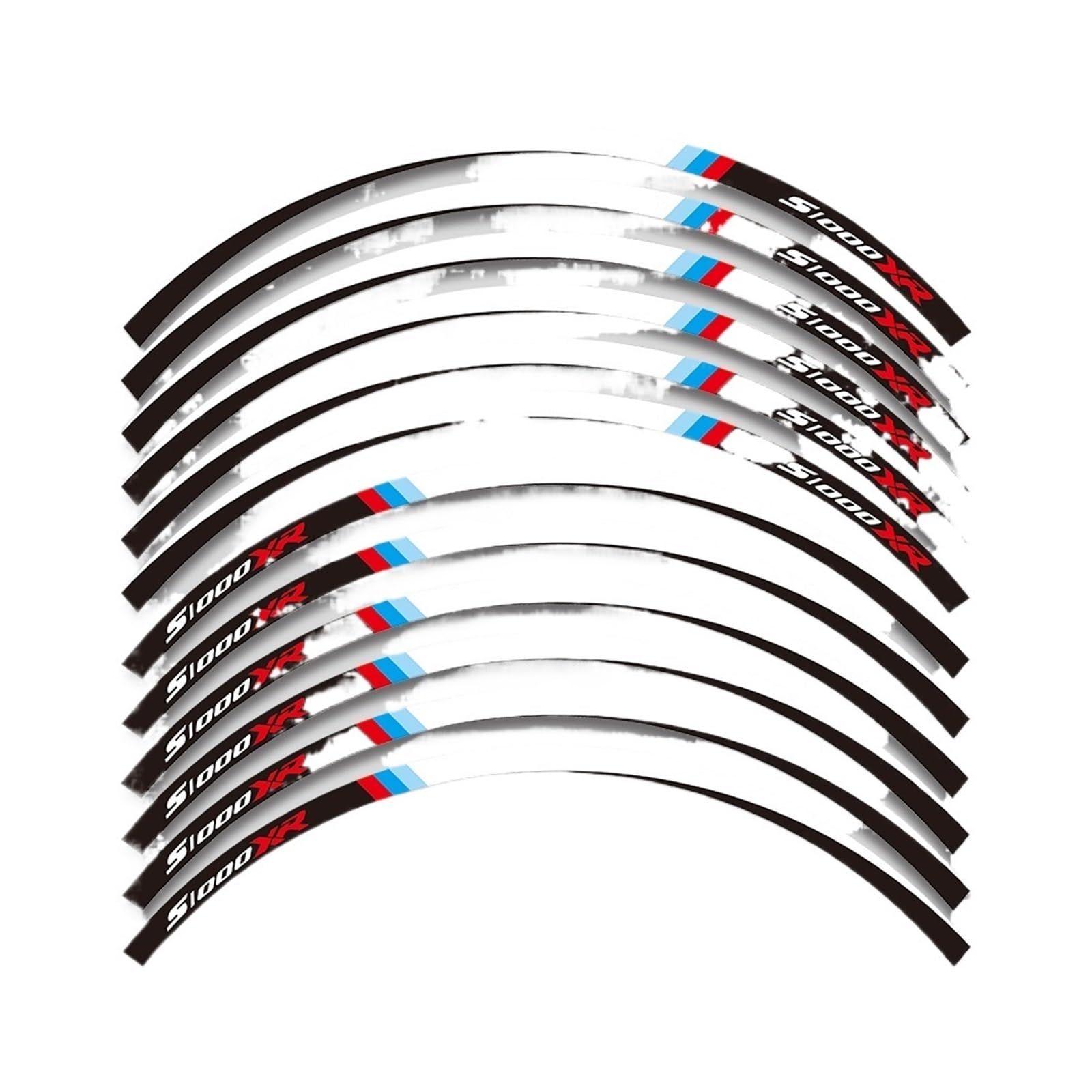Hub Decals Rim for B&MW for S1000XR S1000 for XR S 1000XR Reflective Motorcycle Accessories Wheel Sticker Inside of Hub Decals Rim Stripe Tape Stripe Tape(White 4)