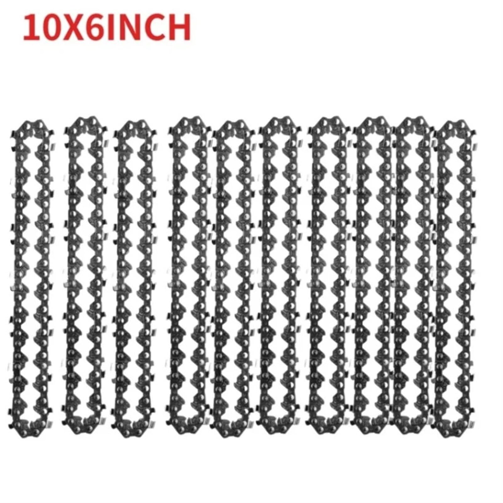 Mini cadenas de motosierra eléctrica de acero de 10,2 cm, 15,2 cm, 15,2 cm, cadena de repuesto para motosierra eléctrica