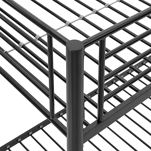 Miniatura 107 de Walker Edison Timothee - Litera de tamaño matrimonial sobre escritorio para la computadora, de metal, tamaño matrimonial, color blanco Blanco,Negro