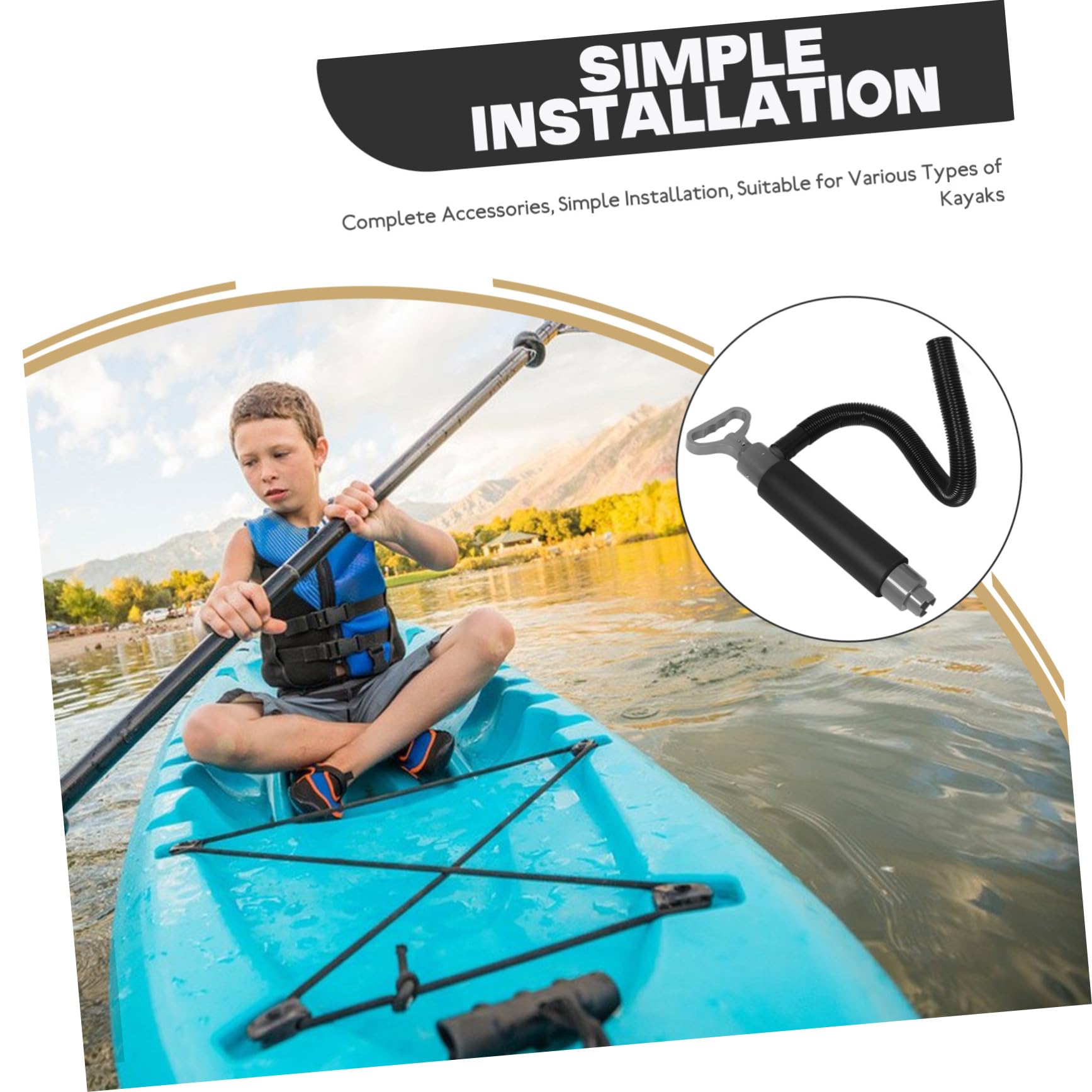 Bilgenpumpe und Einfacher Design Wasserdichtem Installation mit Manuelle aus Kunststoff Tragbare Handpumpe für Boote Kajaks für Wassersport