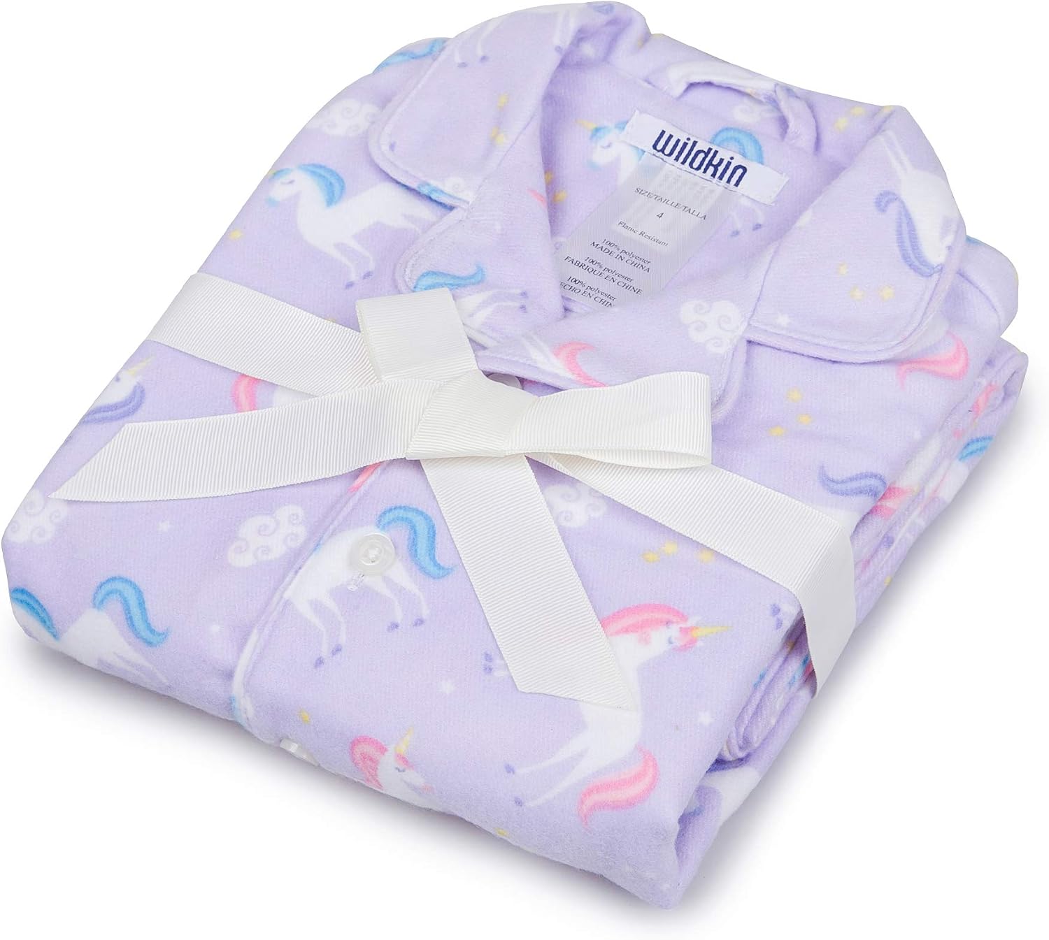 Wildkin Kids 2-Piece Button Down Pajama Set – Soft Flannel Sleepwear for Boys & Girls
