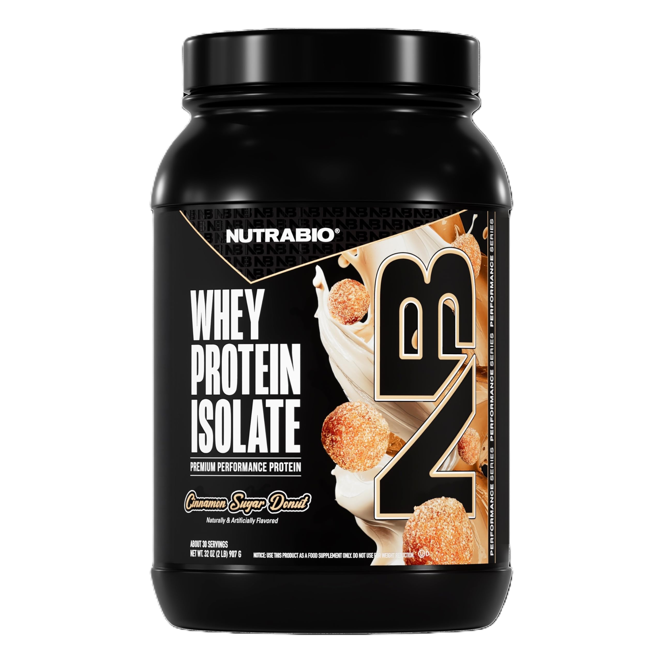 NutraBio 100% Whey Protein Isolate Protein Powder, 25g Protein with Complete Amino Acid Profile, Non-GMO, Soy & Gluten Free, Low Carb, Low Calorie