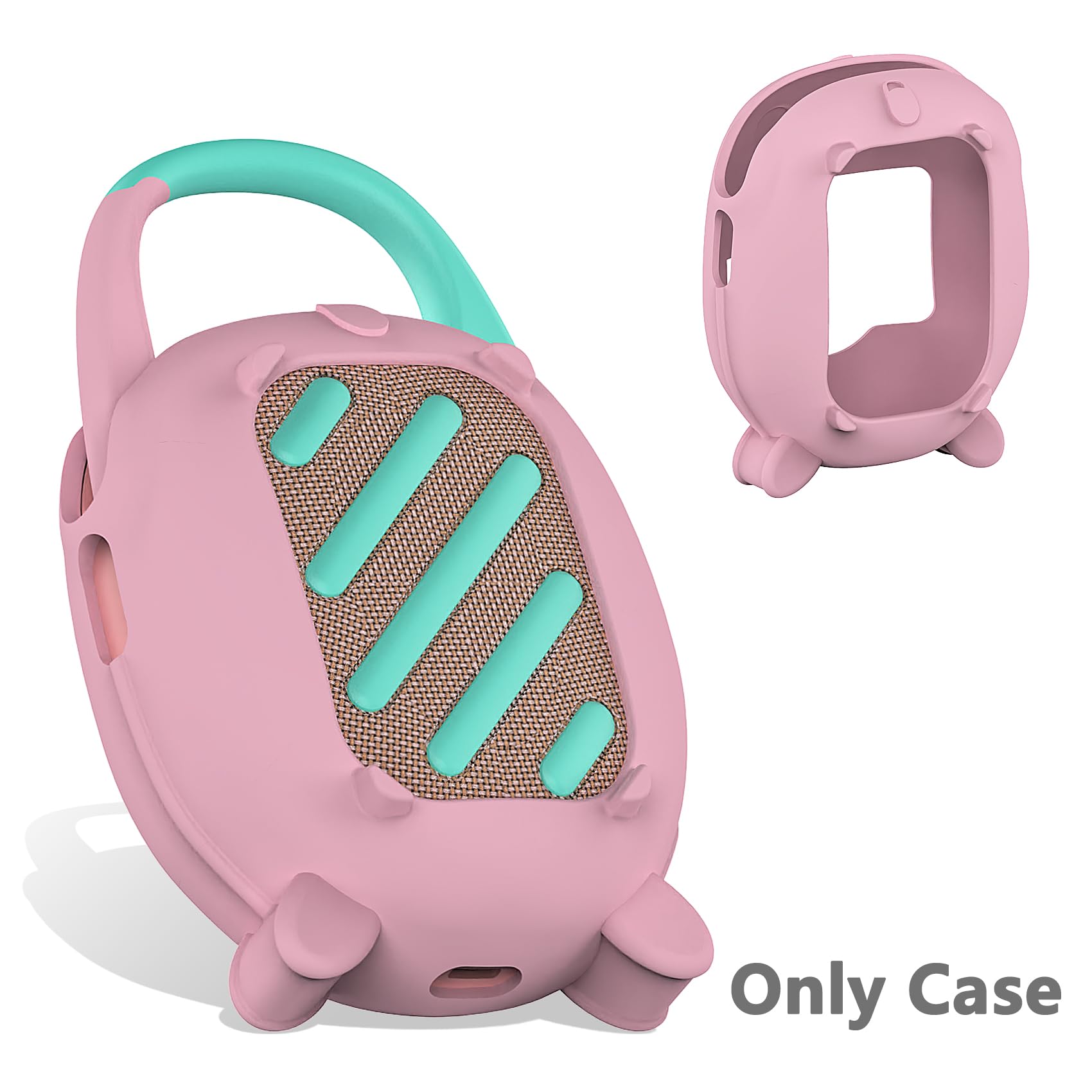 Custodia in silicone per JBL Clip 5 Ultra protettiva per altoparlante Bluetooth portatile rosa