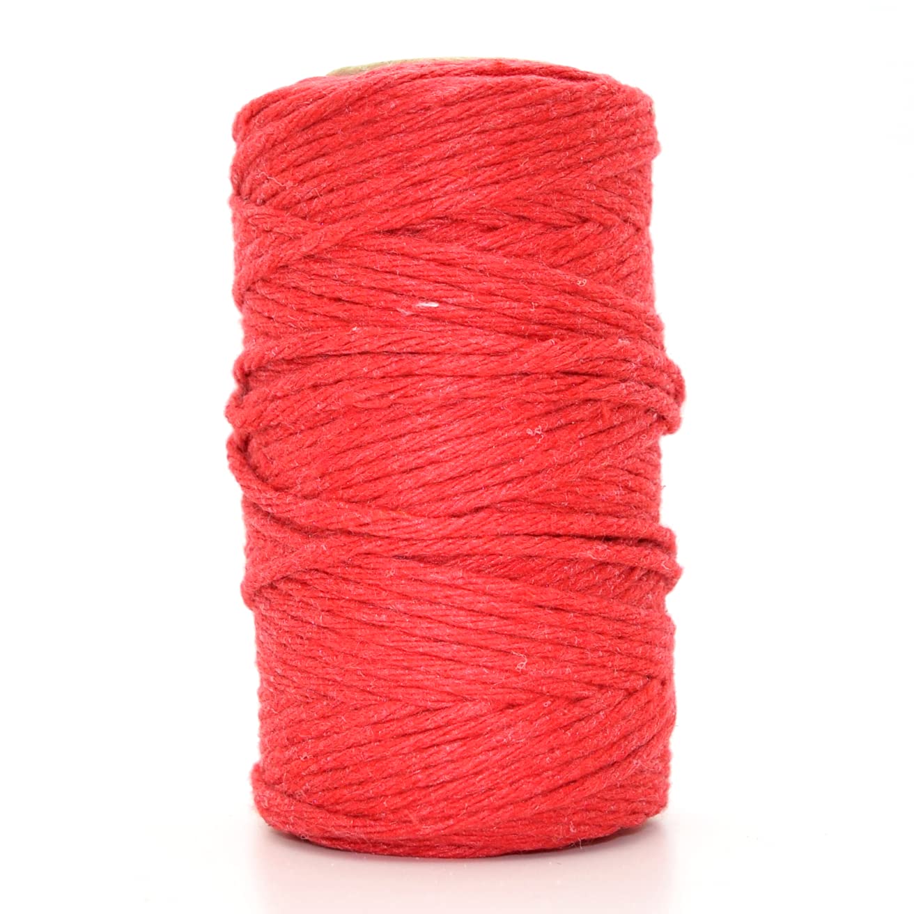 Premium Red Macrame Cord, 50 m / 164 ft of 5 mm Thick Natural Cotton Thread Yarn Macrame Rope for Wall Hangings, Plant Hangers, DIY Crafts, Home Decorations, Gift Wrapping (Reel)