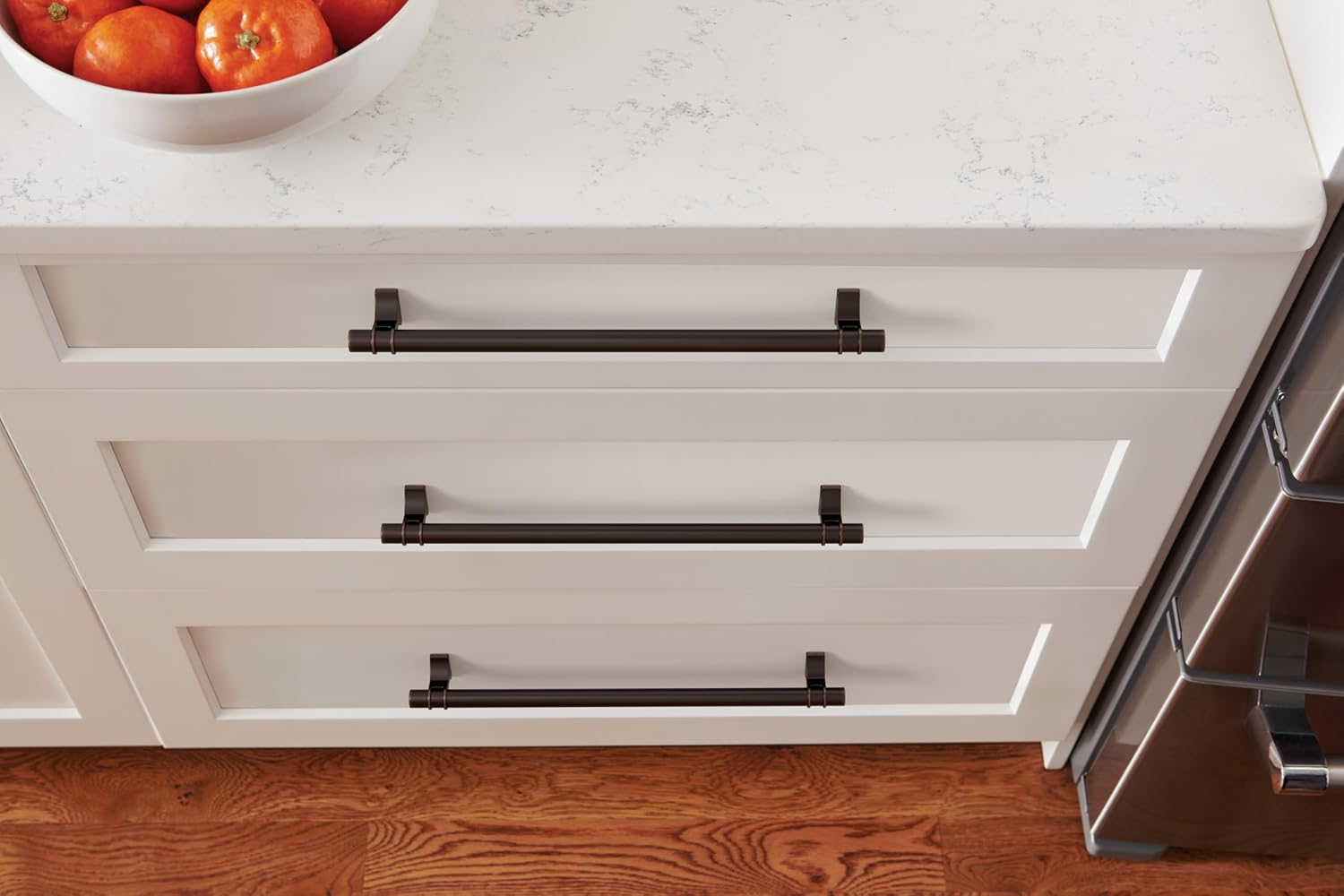Amerock Davenport 10-1/16 inch (256mm) Center-to-Center Oil-Rubbed Bronze Cabinet Pull, BP36620ORB