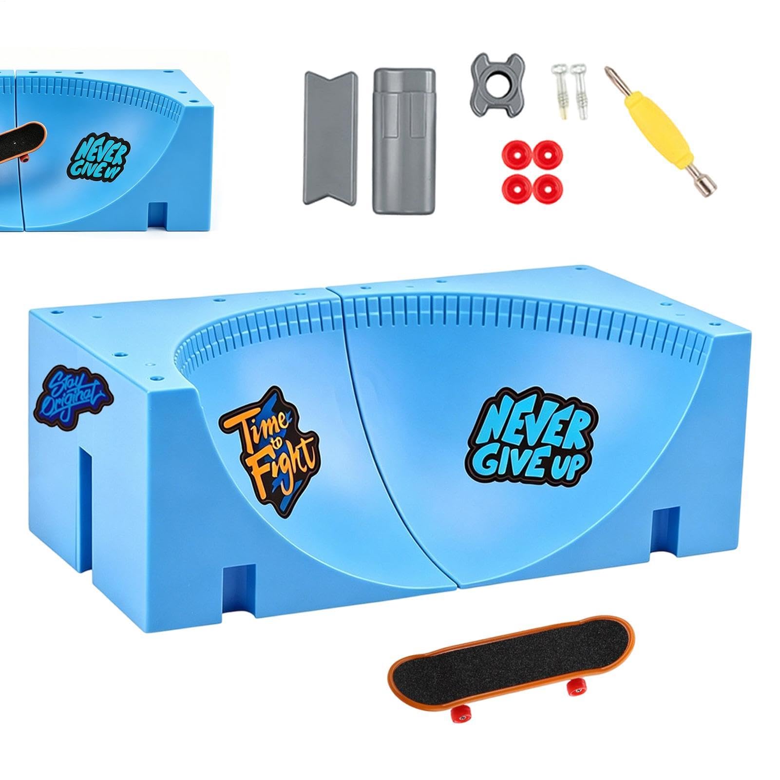 Fingerskateboards Für Kinder Mit Einer Rampe Zum Üben, Klein, Glatt, | Kinder Fingerskateboard Park Set Für Mädchen Zuhause Klassenzimmer Schlafzimmer Party Geburtstag Halloween Wei G-Stil