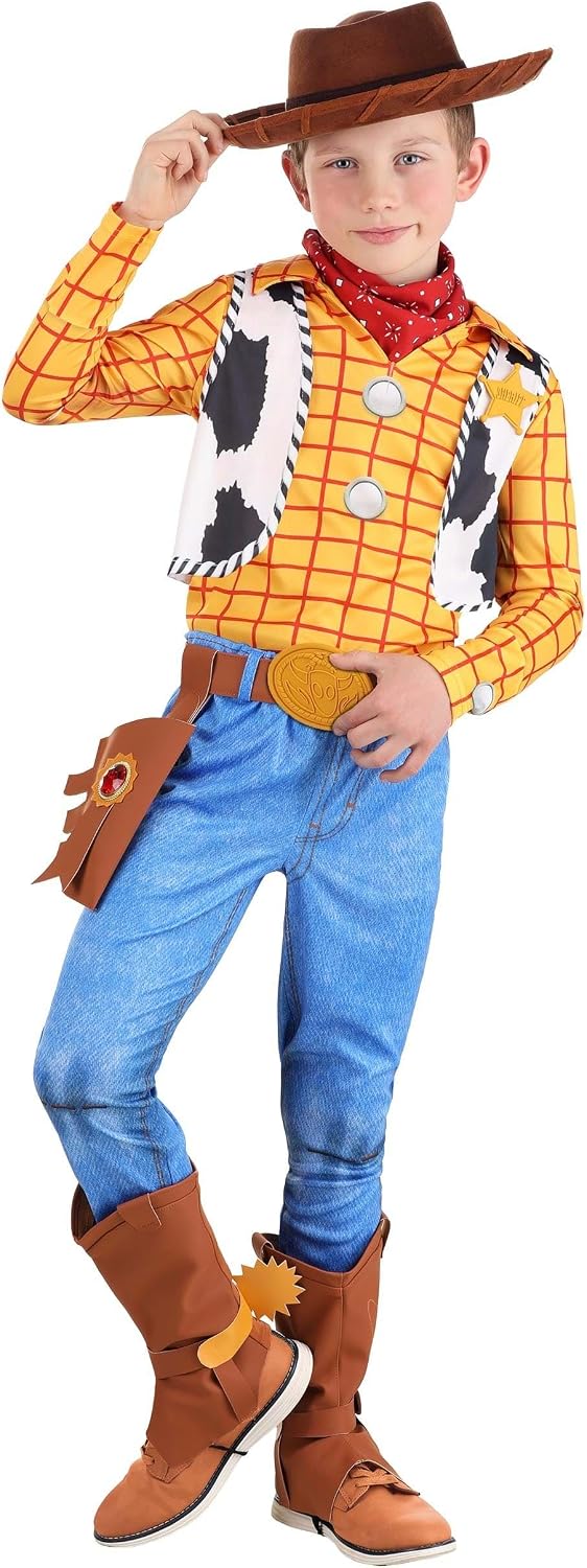 Disney Toy Story Woody Costume for Kids, Woody Cowboy Costume for Disney Cosplay, Dress-Up Parties & Halloween