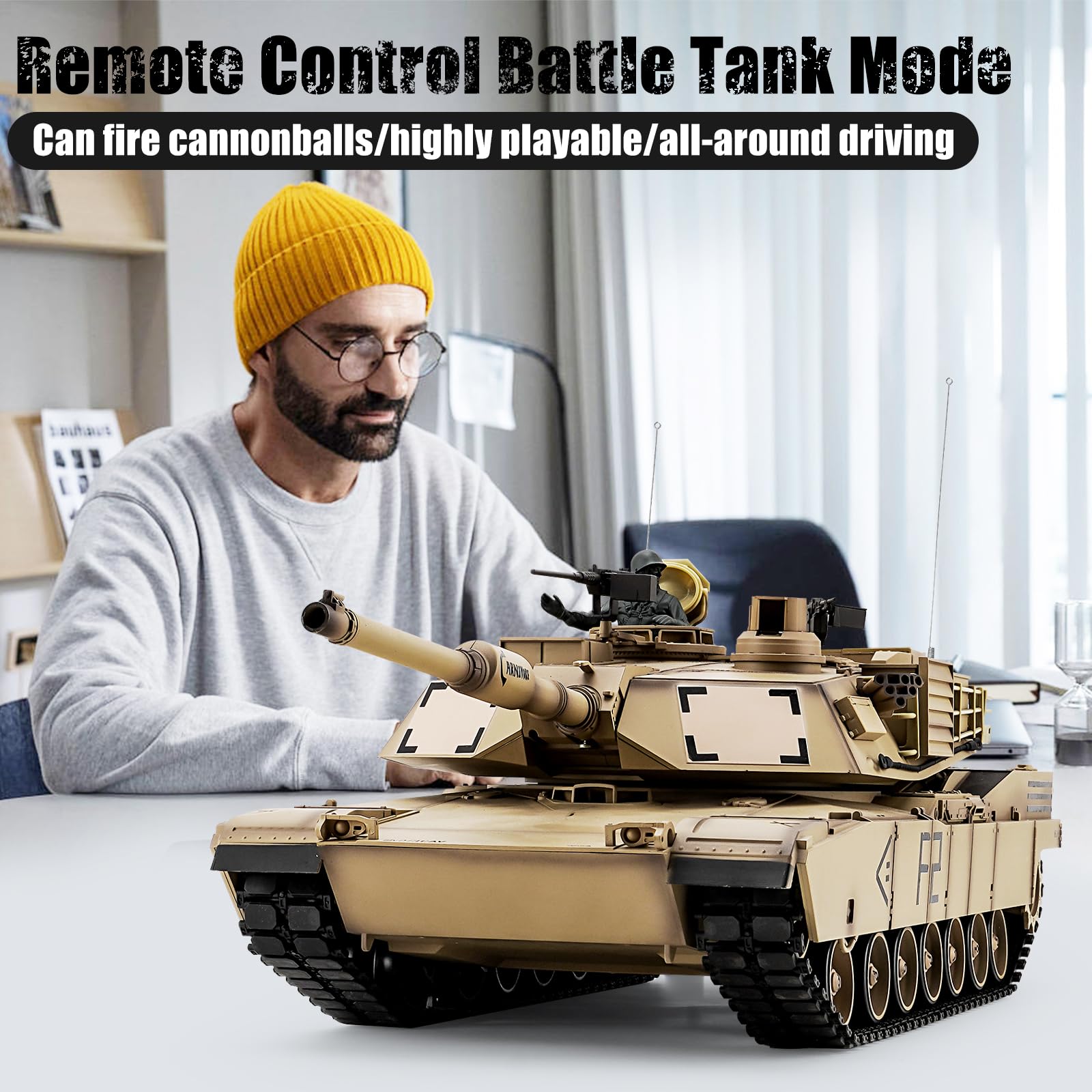 Amazon.co.jp: BESTYMXY RC戦車 US M1A2 エイブラムス陸軍戦車