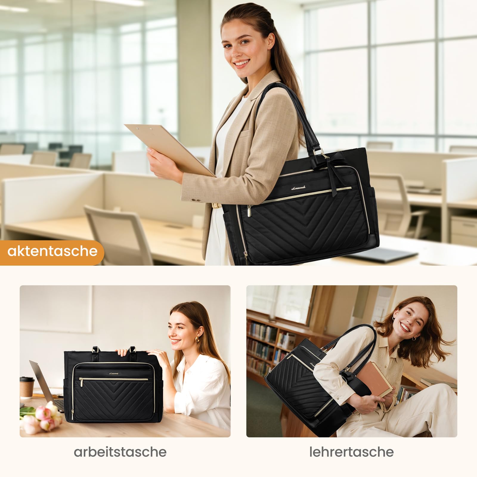 LOVEVOOK Lehrertasche Damen Laptoptasche Damen Arbeitstasche Aktentasche