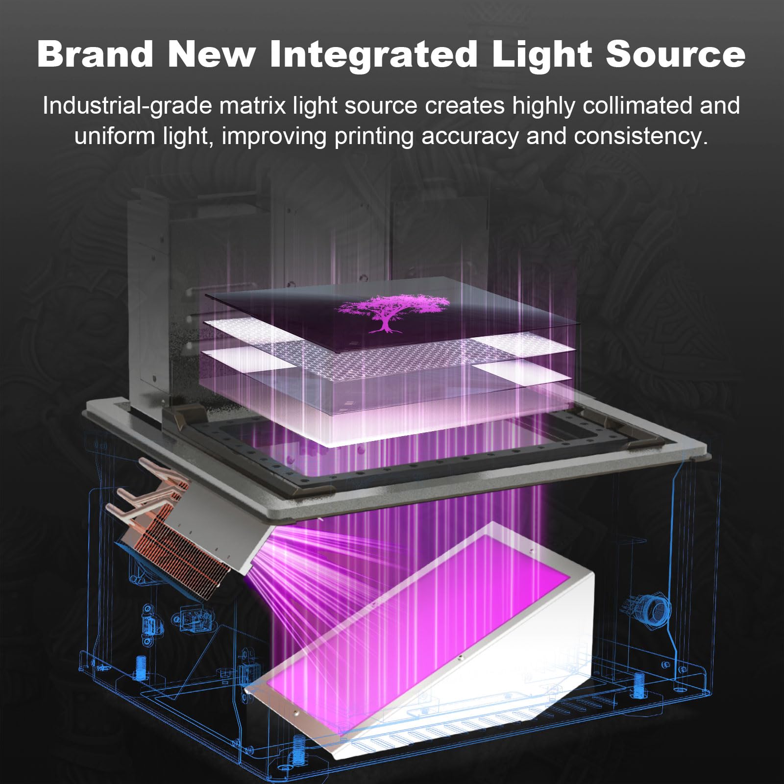 MateForm Air 4 - Stampante 3D in resina, stampante LCD ad altissima precisione con risoluzione di 14,85 μm, stampante MSLA di grado industriale con riscaldamento e filtro dell'aria, grande
