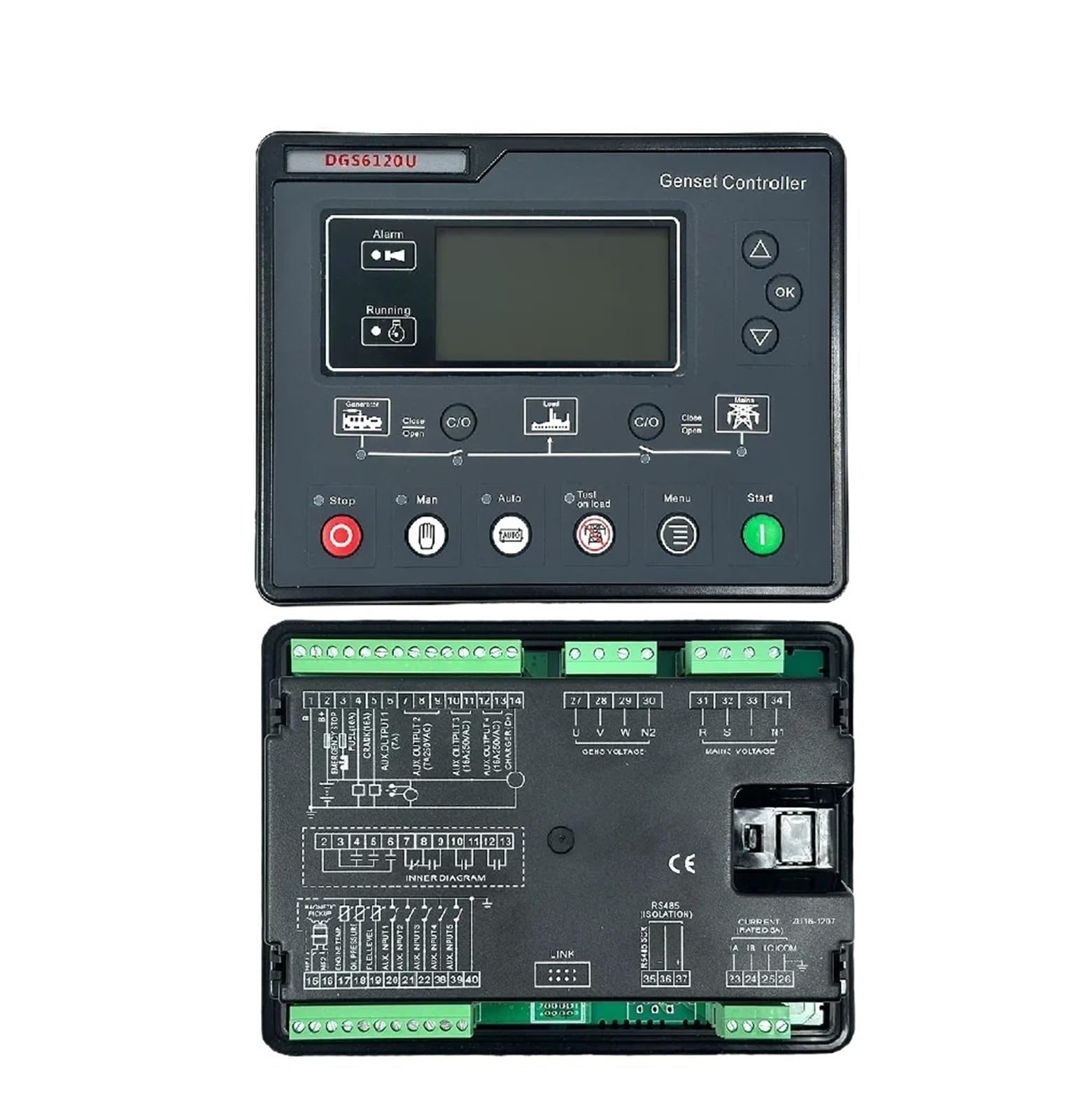 Jdilfunu 6120U 6110U Hgm6120n Hgm6110n Generator Controller Amf Auto Start Stop Control Module For Genset Parts 1Pcs(6120U)