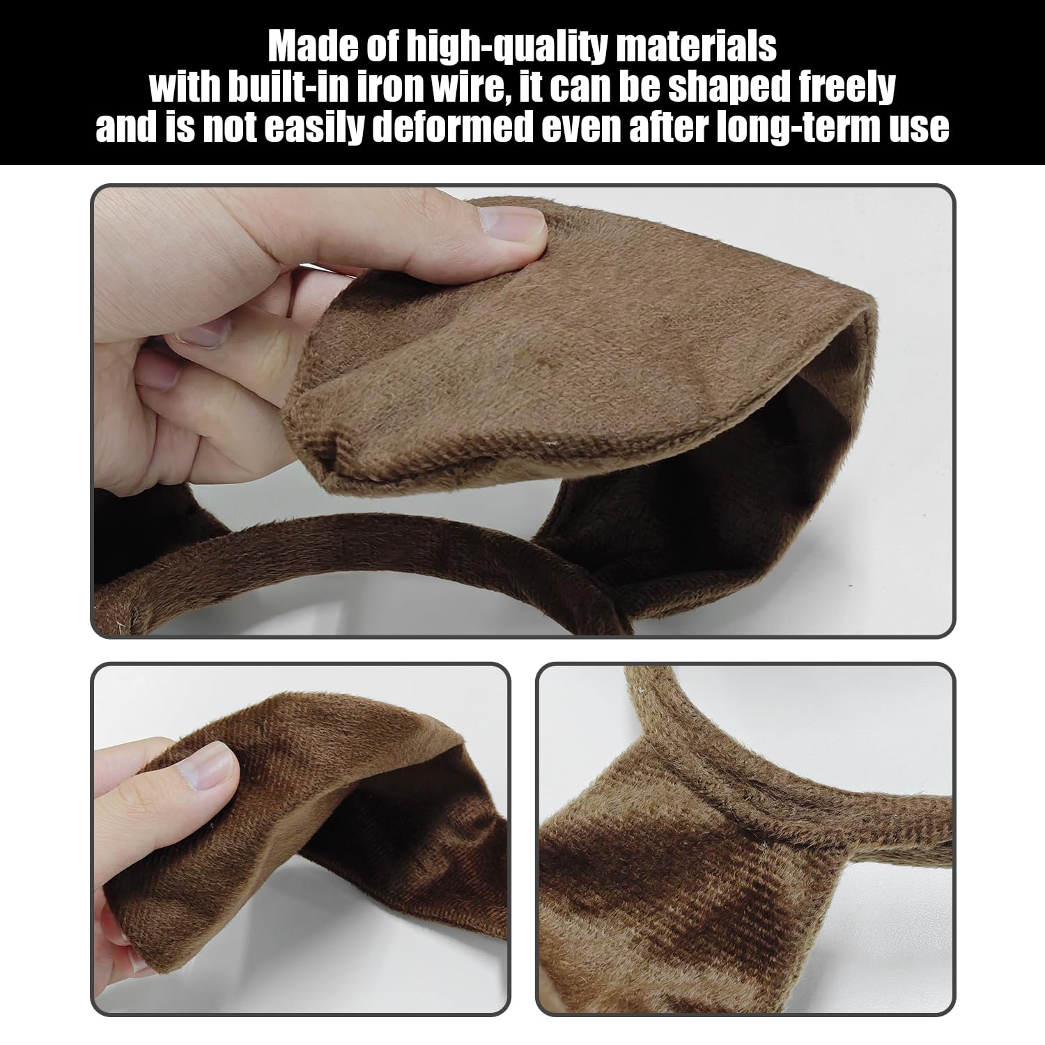 1 Fascia per La Testa, 1 Coda, 1 Naso, 1 Papillon E 1 Paio di Guanti Che Nascondono Le Dita, Accessori per Indumenti per Cani, Accessori per Abbigliamento Creativo.