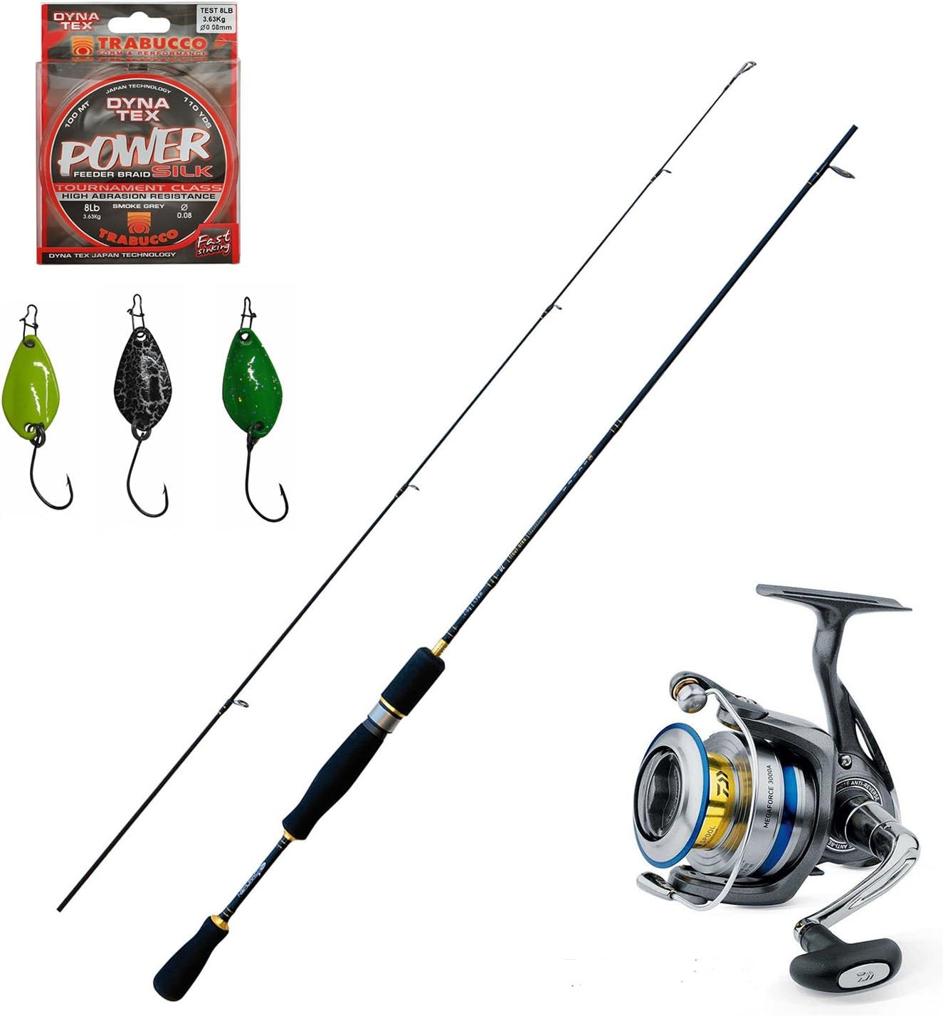 Kit Trout Area Akira 160 Cm Fishing Rod Reel Megaforce Wire Spoon Amazon Co Uk Sports Outdoors