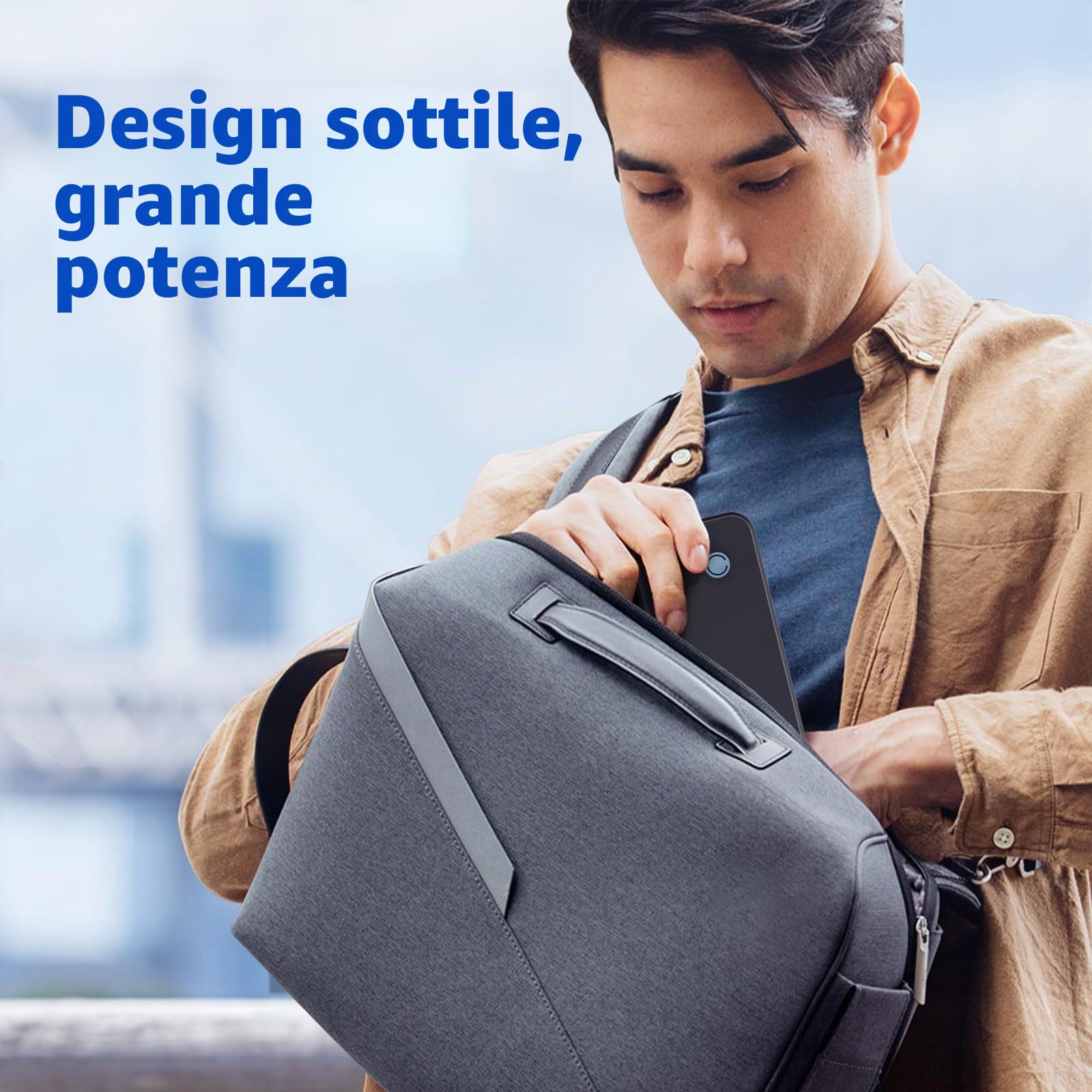 JADENS Stampante termica portatile, supporta 210 x 297 mm A4, stampante portatile Bluetooth A4, compatibile con Android e iOS per viaggi e laptop
