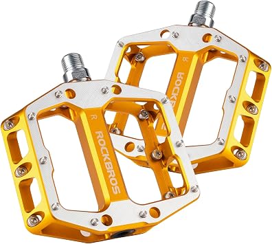 ROCKBROS Aluminum Alloy Bike Pedals CNC Machined Wide Platform 9/16"