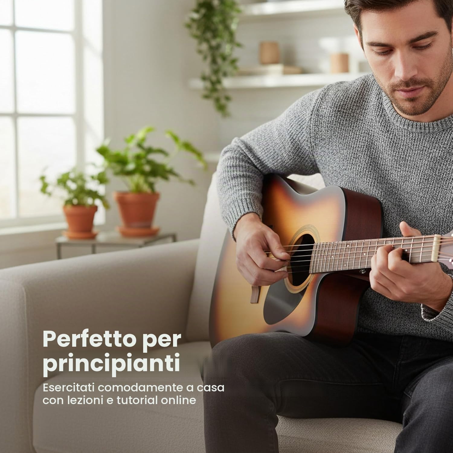 Gretsch Prelude™ D100CE Dreadnought Elettroacustico, Sunburst. Chitarra ideale per principianti