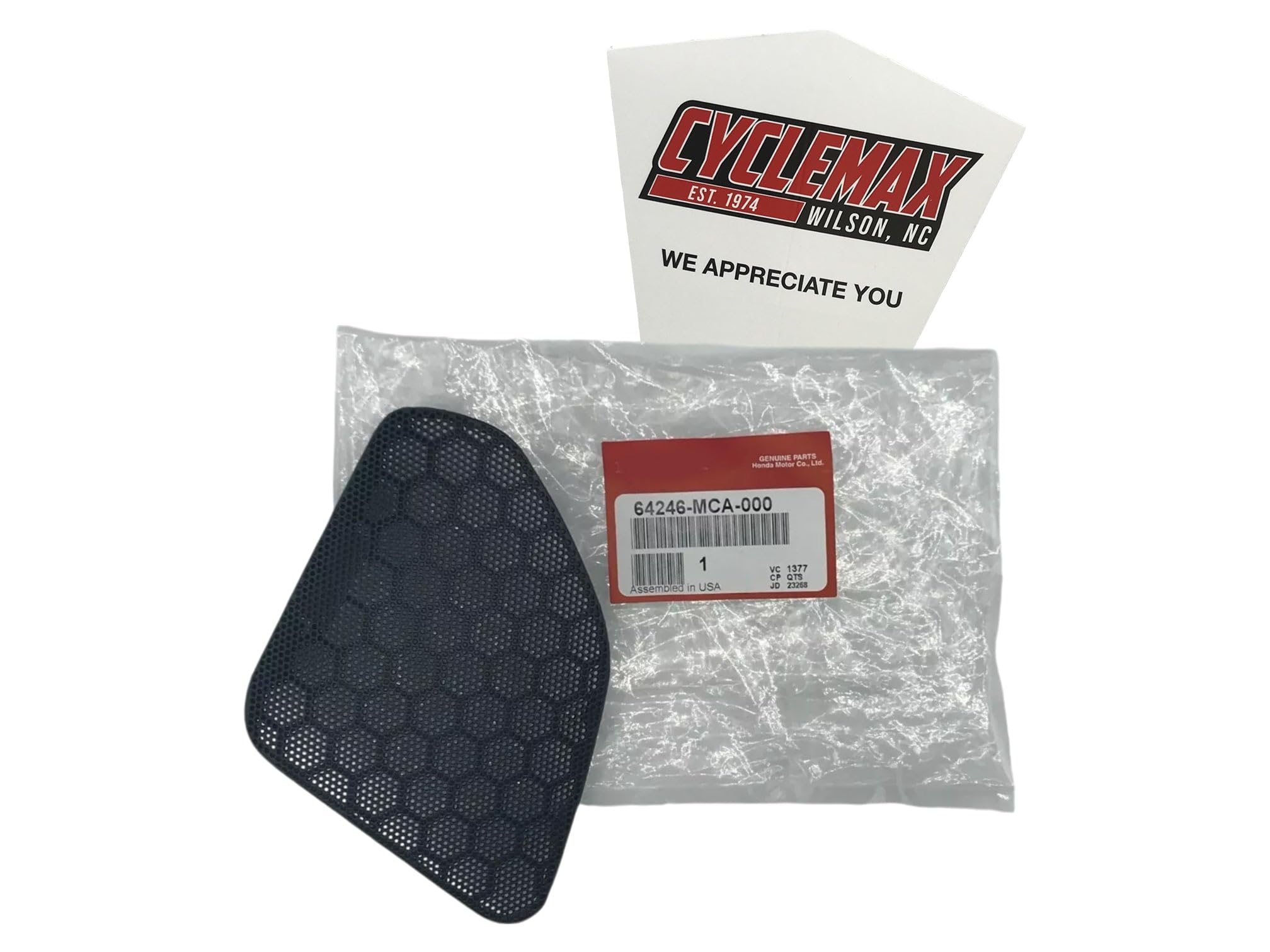 Cyclemax One Pack compatible with Honda Left Front Speaker Cover 64246-MCA-000 Contains One Left Front Speaker Cover 64246-MCA-000 and a Funnel